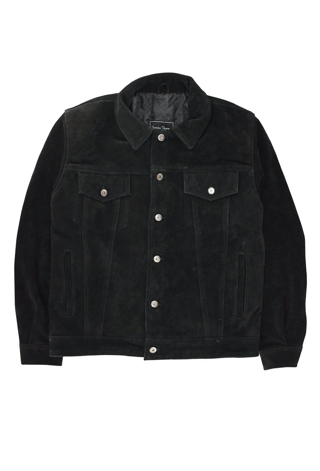 Vintage Suede Trucker Jacket Black Size US S / EU 44-46 / 1 - 1 Thumbnail