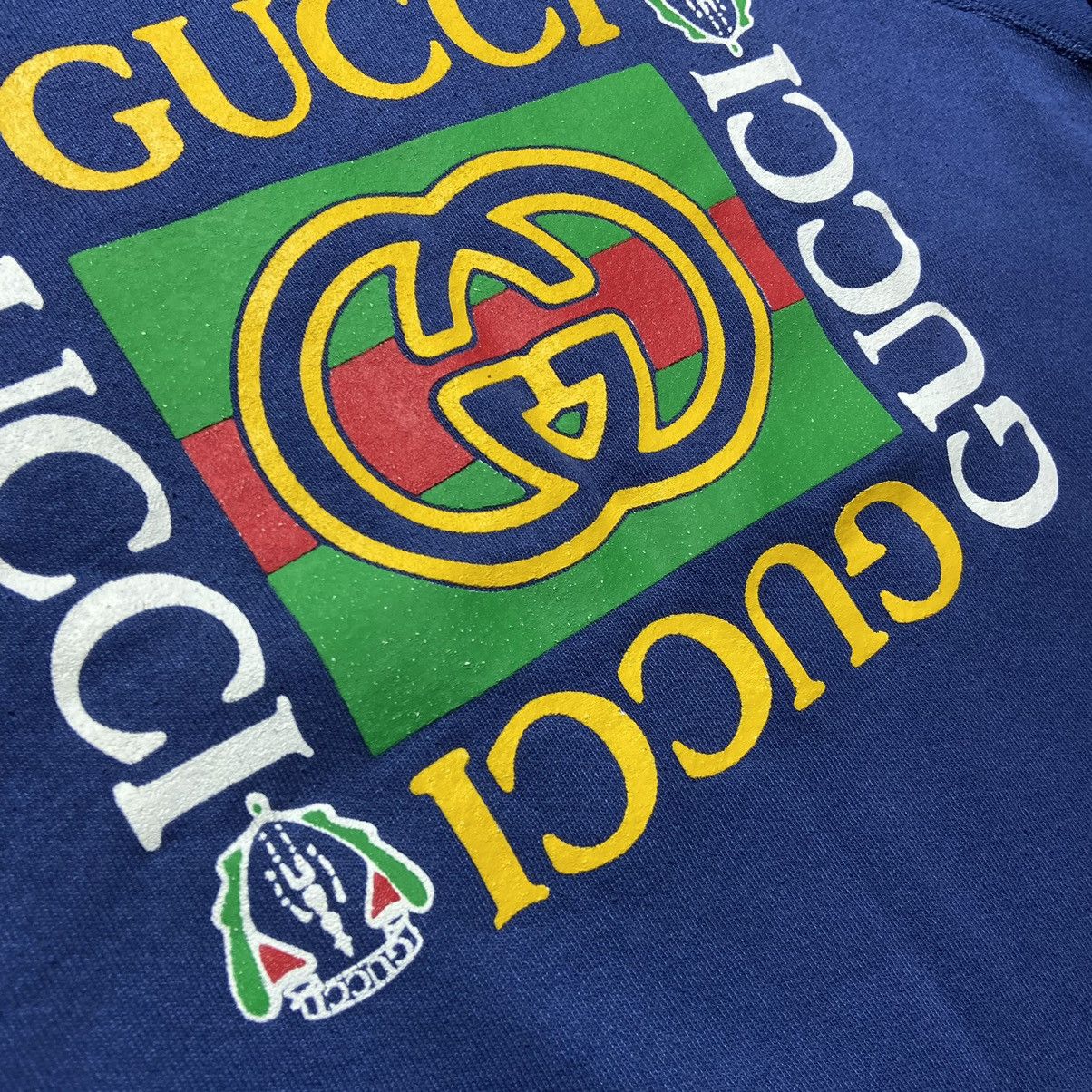 Tultex × Vintage Vintage 90s Gucci by Tultex Big Logo Sweatshirt Size US M / EU 48-50 / 2 - 6 Thumbnail