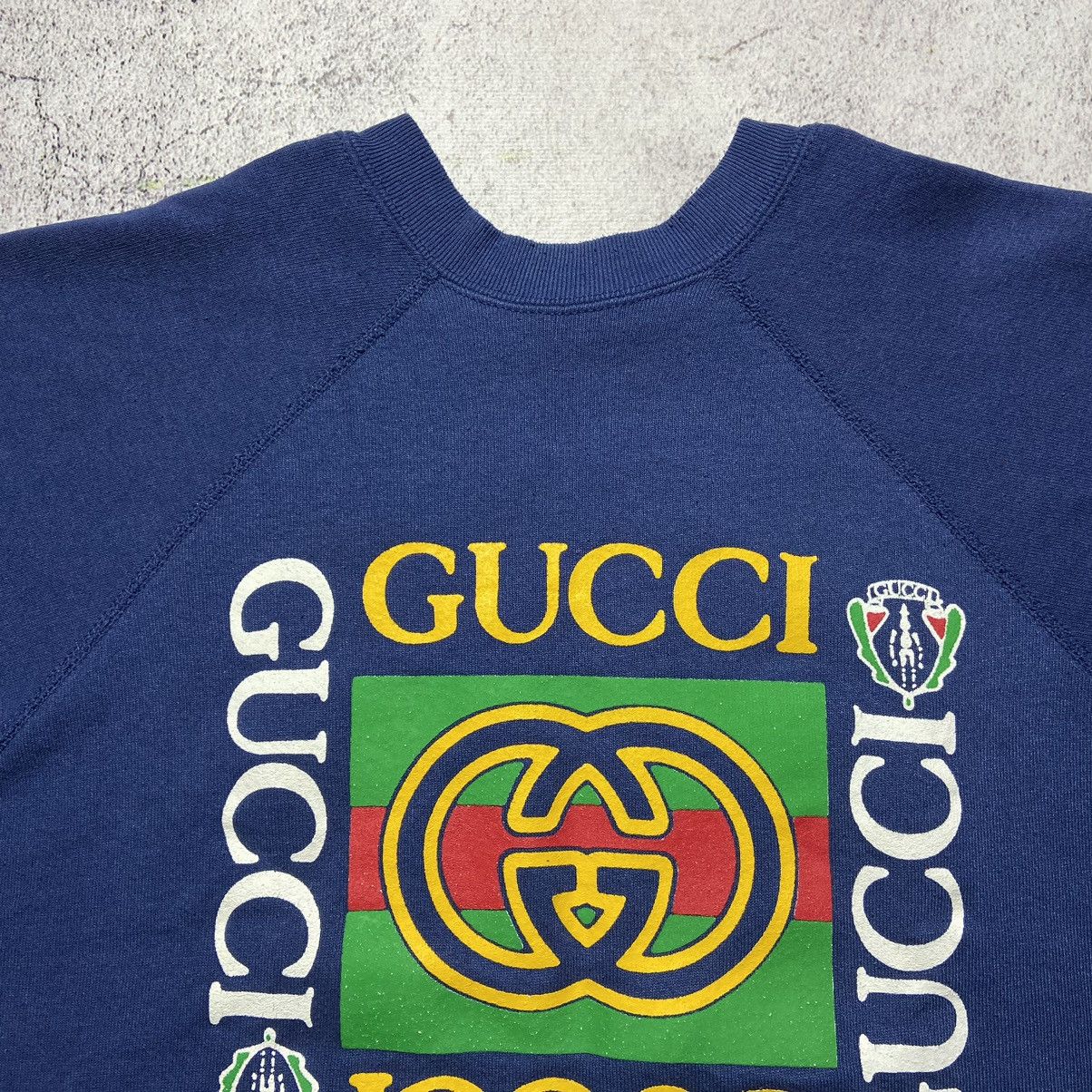 Tultex × Vintage Vintage 90s Gucci by Tultex Big Logo Sweatshirt Size US M / EU 48-50 / 2 - 3 Thumbnail