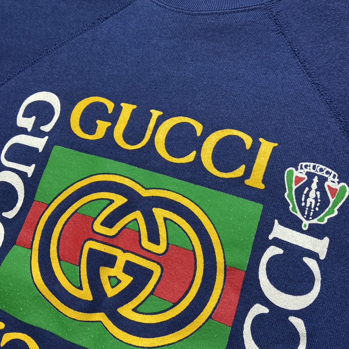 Tultex × Vintage Vintage 90s Gucci by Tultex Big Logo Sweatshirt Size US M / EU 48-50 / 2 - 5 Thumbnail
