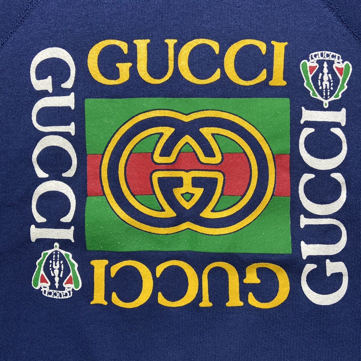 Tultex × Vintage Vintage 90s Gucci by Tultex Big Logo Sweatshirt Size US M / EU 48-50 / 2 - 4 Thumbnail