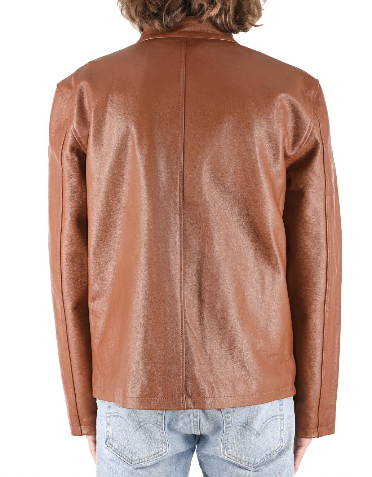 Genuine Leather Cafe Racer Leather Jacket Brown Size US XS / EU 42 / 0 - 4 Thumbnail