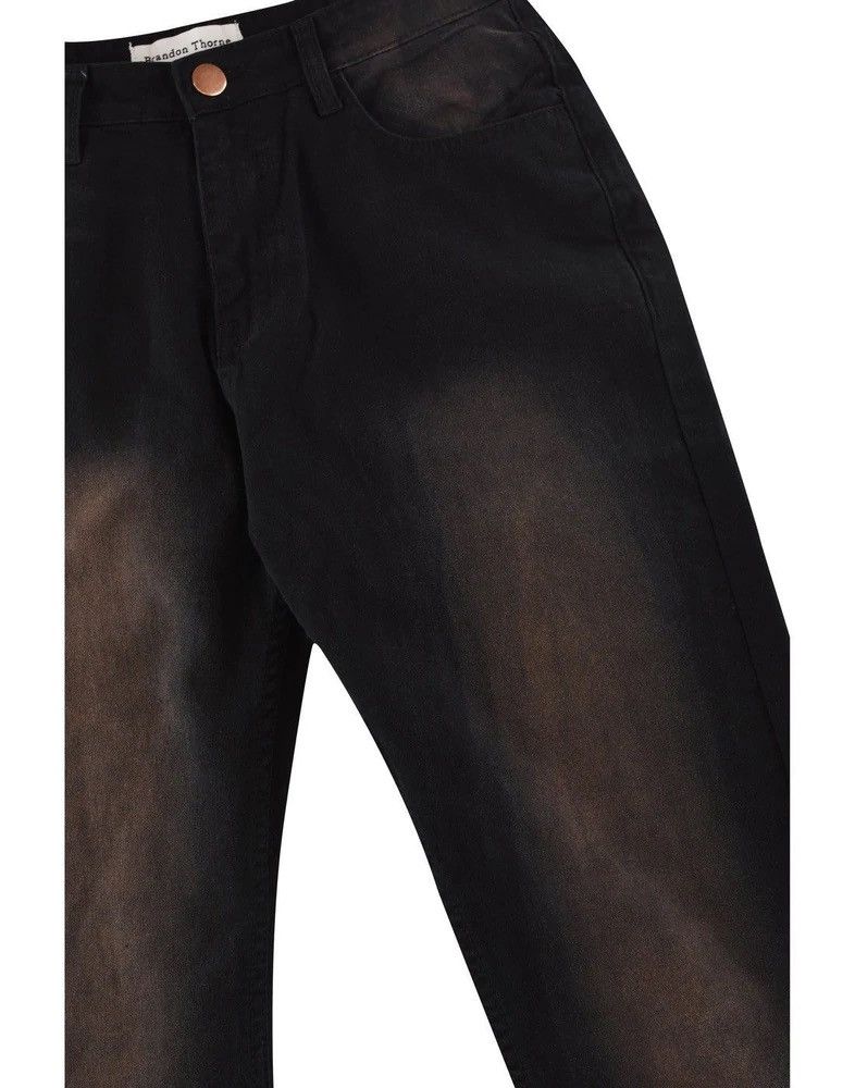 Vintage Distressed Denim Black Size US 28 / EU 44 - 3 Thumbnail