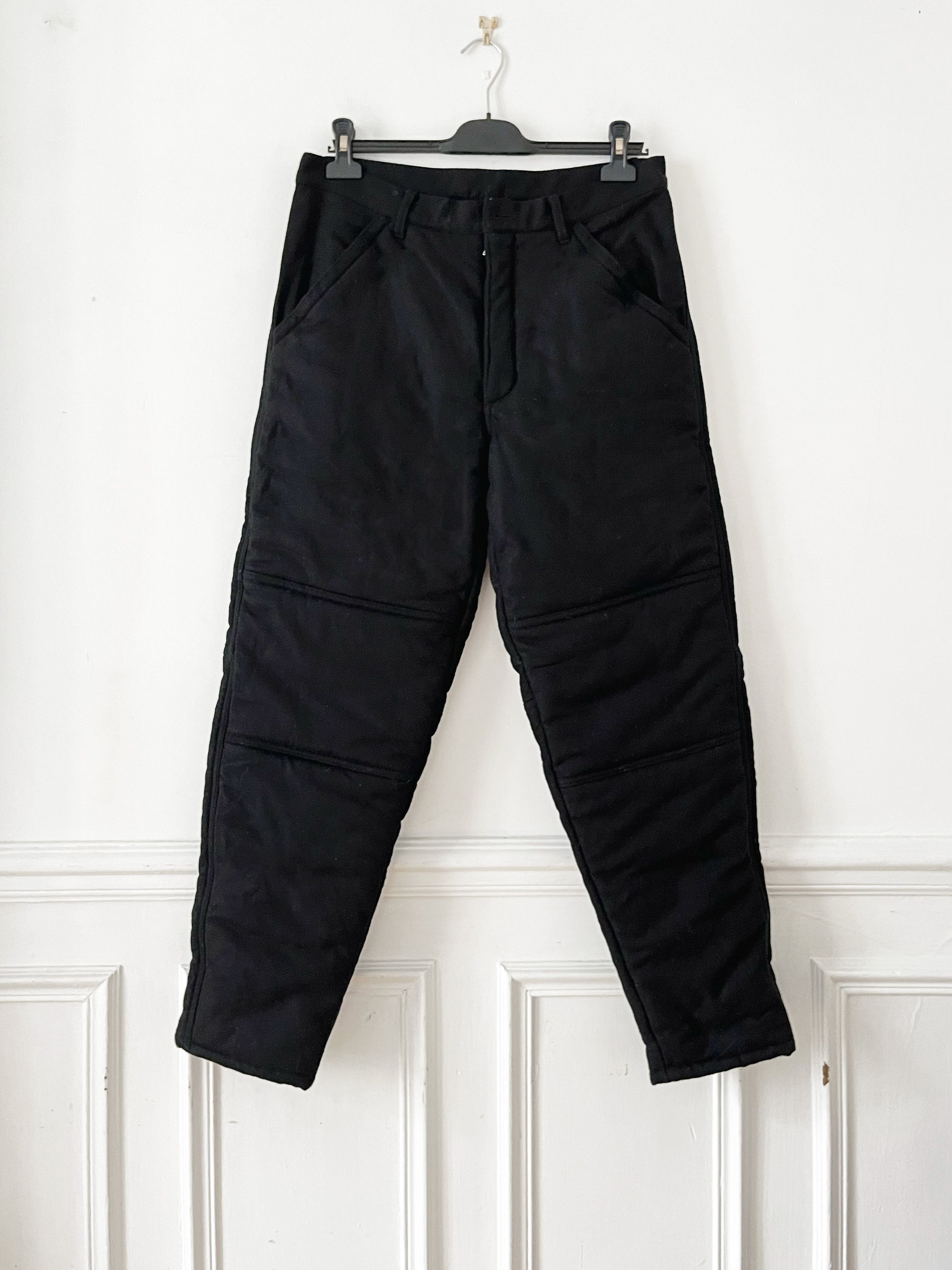 image of Comme Des Garcons x Comme Des Garcons Shirt Ad2021 Wool Flannel Padded Pants in Black (Size 32)