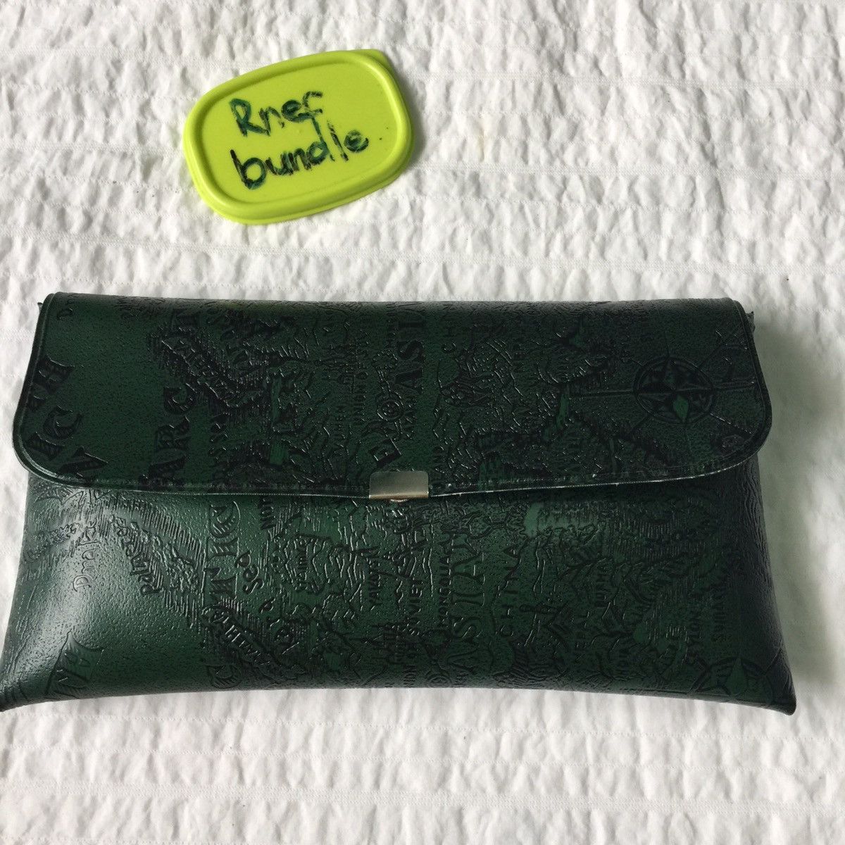 Japanese Brand Rare clutch bag design map like stone island Size ONE SIZE - 1 Thumbnail
