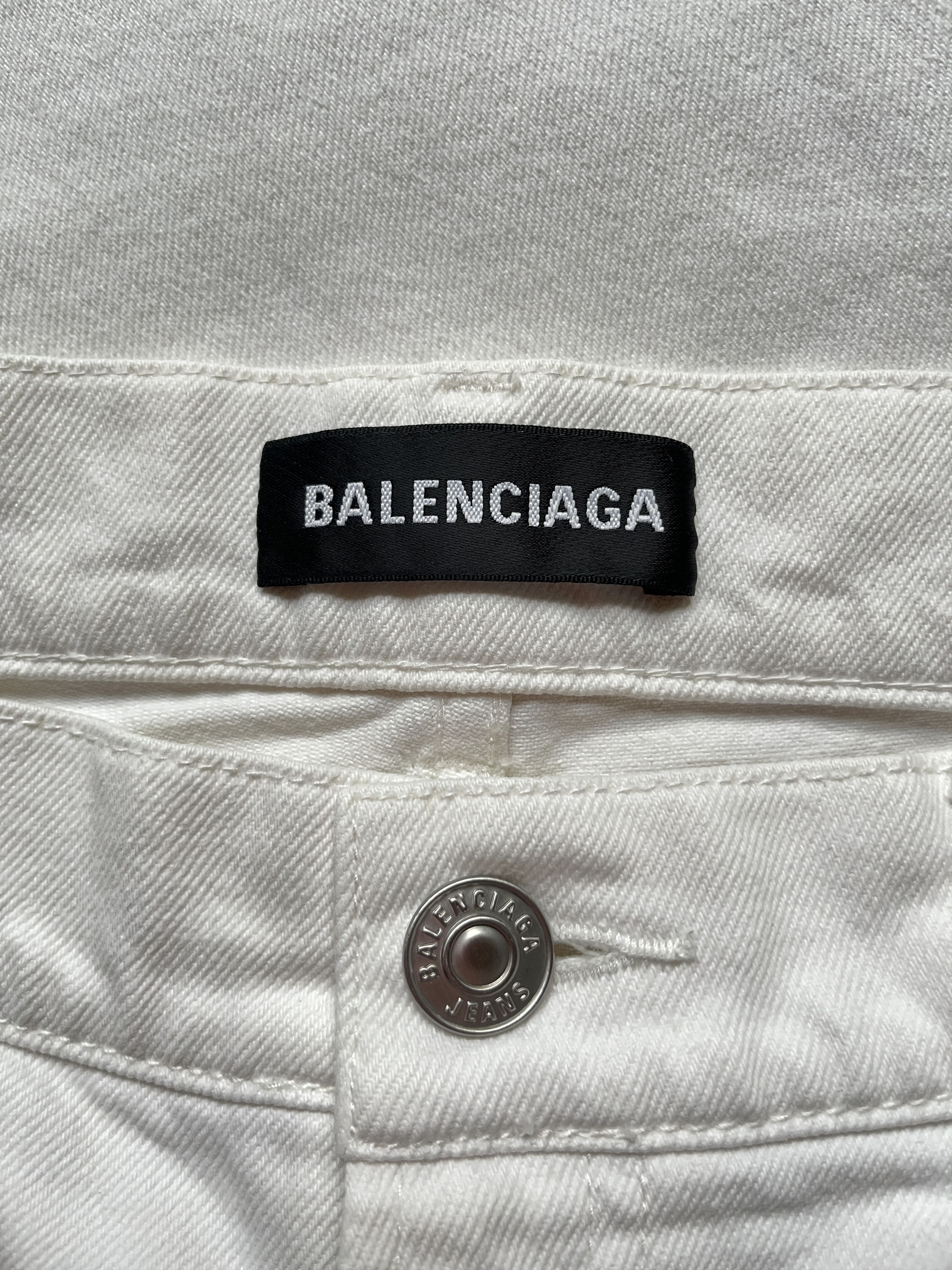 Balenciaga ⚡️QUICK SALE⚡️2018 Balenciaga Demna White Denim Jeans Pants Size US 31 - 3 Thumbnail