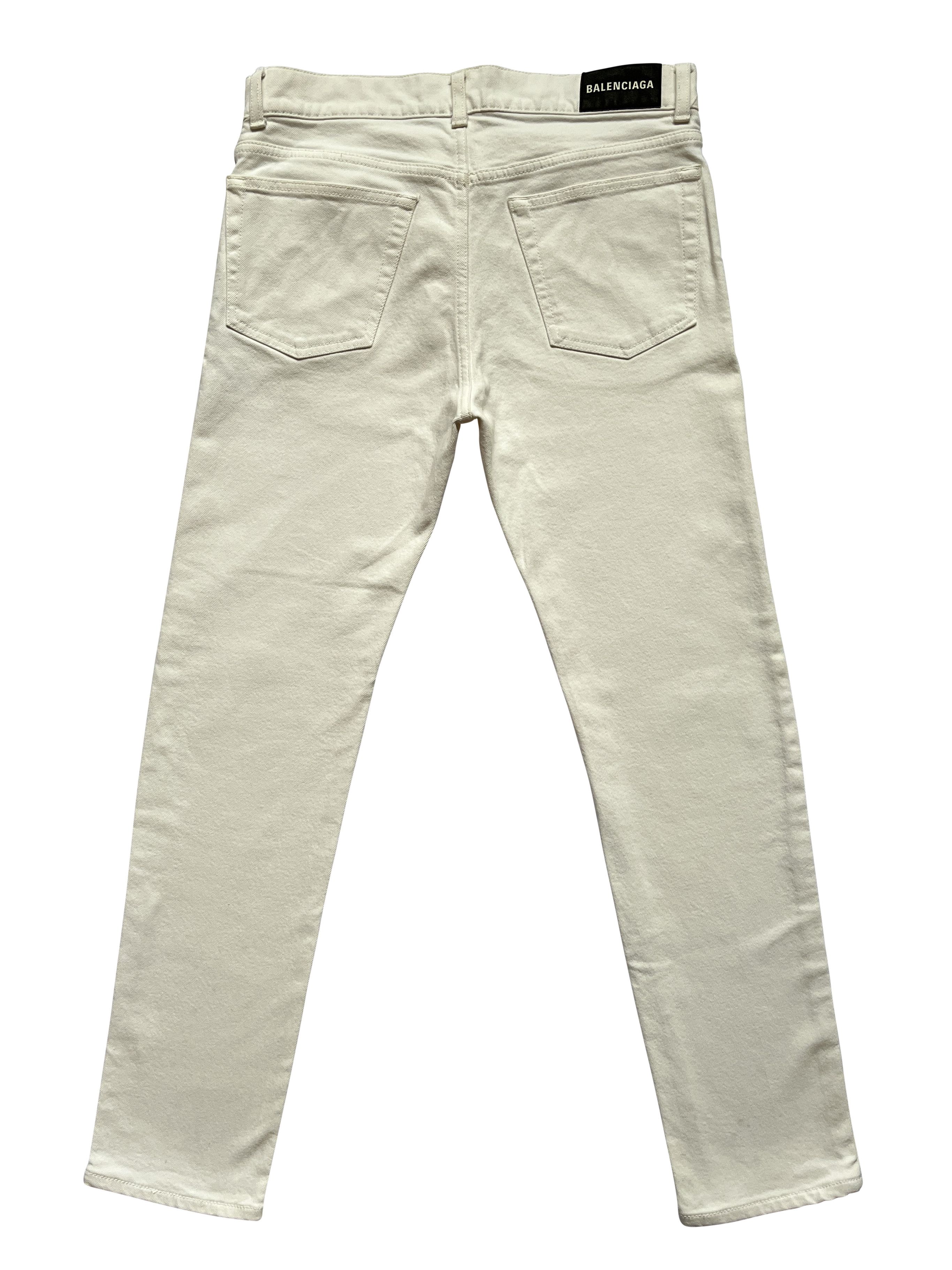 Balenciaga ⚡️QUICK SALE⚡️2018 Balenciaga Demna White Denim Jeans Pants Size US 31 - 2 Thumbnail