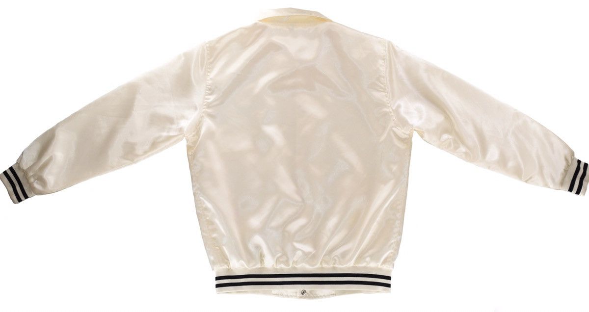 Vintage Satin Baseball Jacket White Size US M / EU 48-50 / 2 - 6 Thumbnail