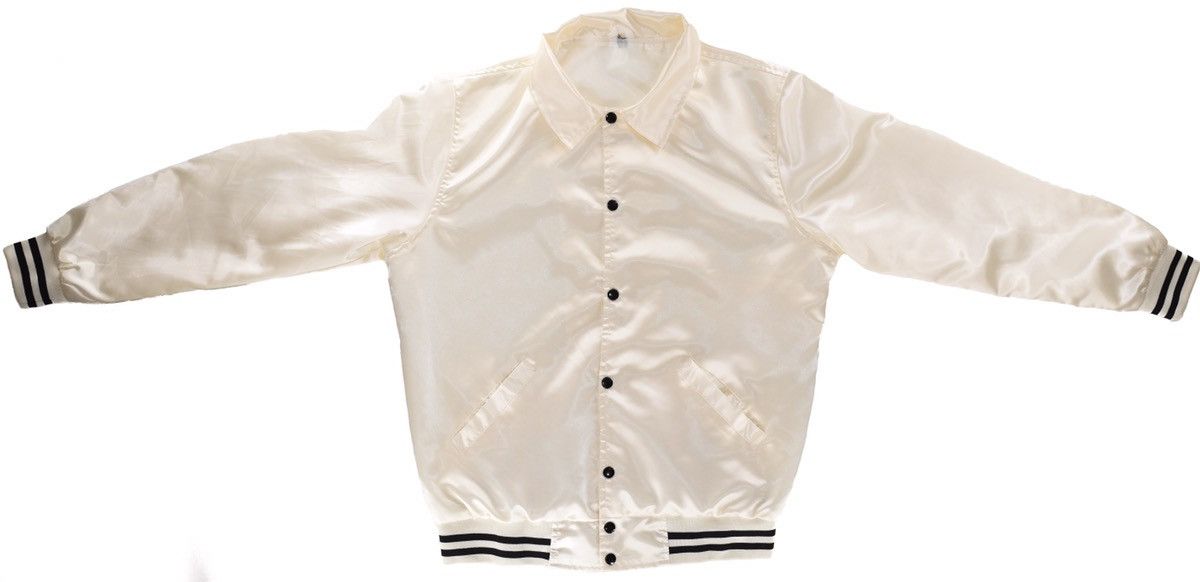Vintage Satin Baseball Jacket White Size US M / EU 48-50 / 2 - 5 Thumbnail