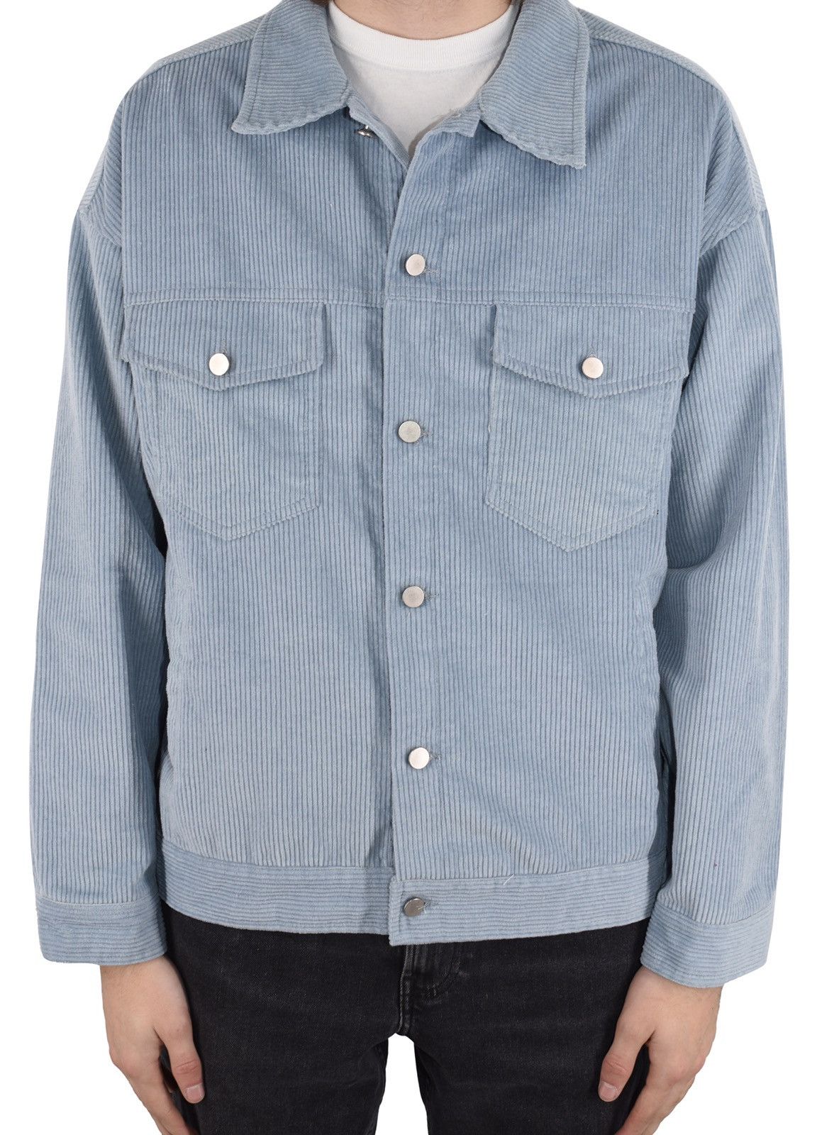 Vintage Corduroy Jacket Sky Blue Size US XL / EU 56 / 4 - 2 Thumbnail