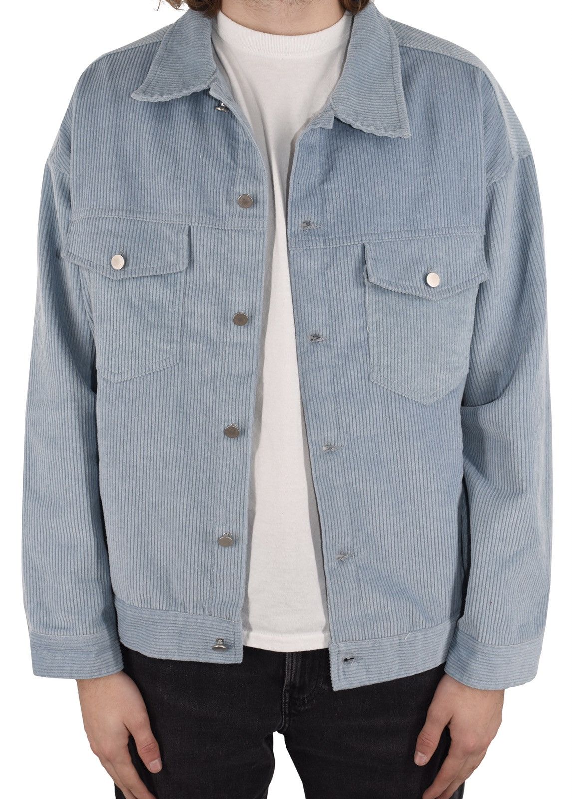 Vintage Corduroy Jacket Sky Blue Size US XL / EU 56 / 4 - 1 Thumbnail