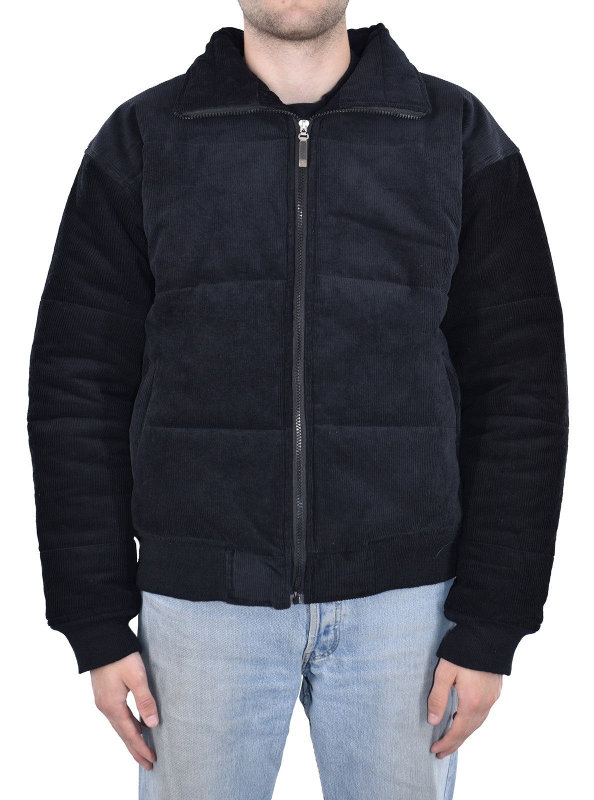 Vintage Corduroy Puffer Jacket Black Size US XL / EU 56 / 4 - 2 Thumbnail