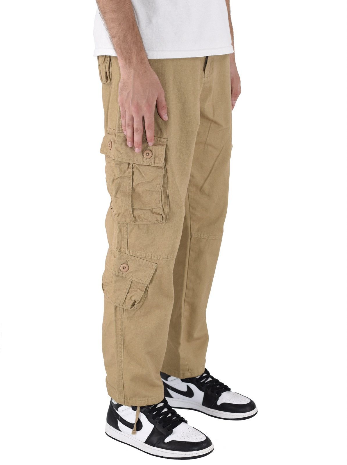 Japanese Brand 8 Pocket Cargo Pants Tan Size US 36 / EU 52 - 1 Thumbnail