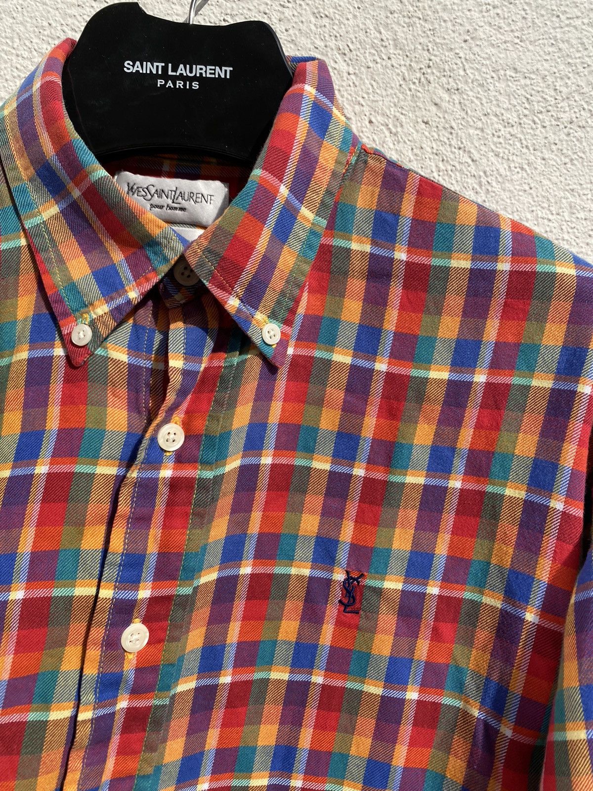 Yves Saint Laurent Multicolor YSL Shirt Cotton Size US M / EU 48-50 / 2 - 11 Thumbnail