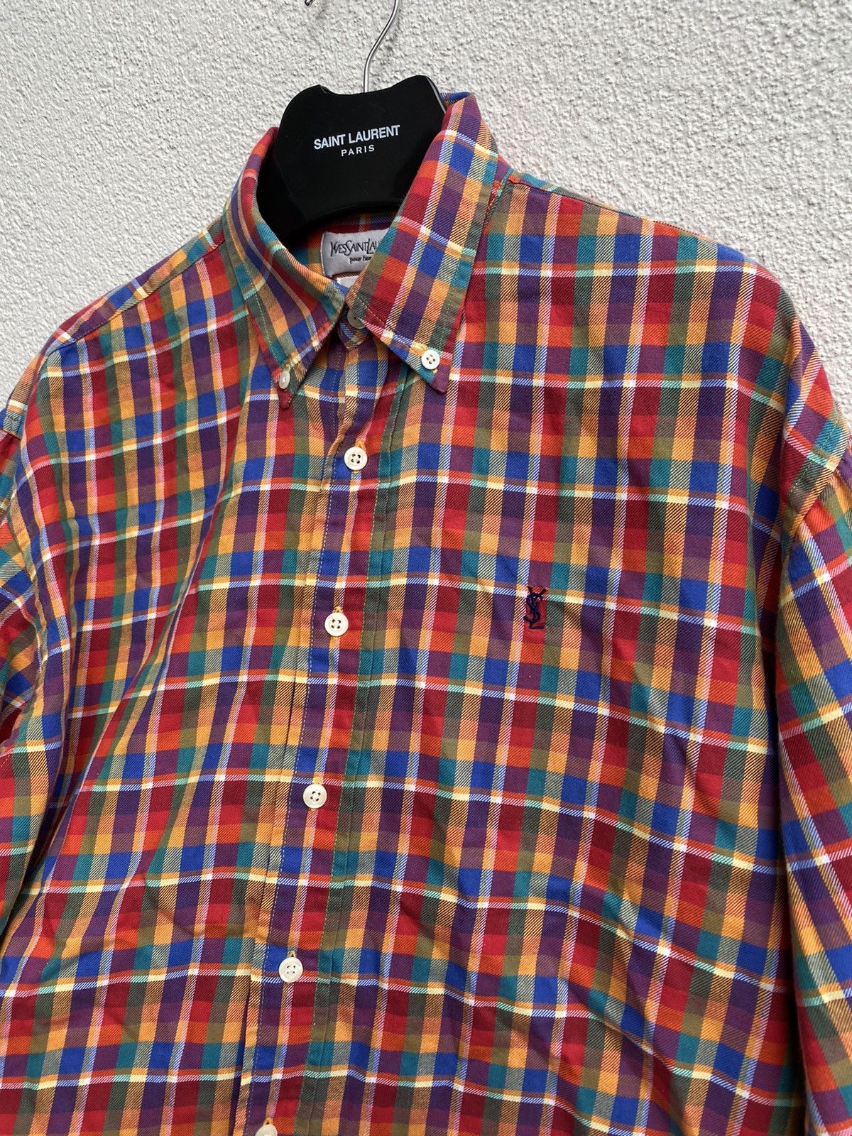 Yves Saint Laurent Multicolor YSL Shirt Cotton Size US M / EU 48-50 / 2 - 17 Thumbnail