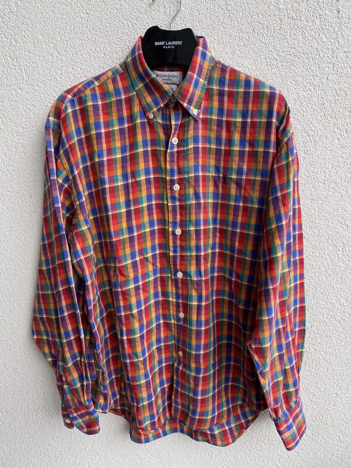 Yves Saint Laurent Multicolor YSL Shirt Cotton Size US M / EU 48-50 / 2 - 6 Thumbnail