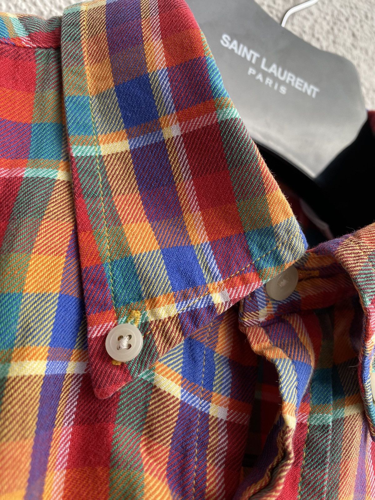 Yves Saint Laurent Multicolor YSL Shirt Cotton Size US M / EU 48-50 / 2 - 5 Thumbnail