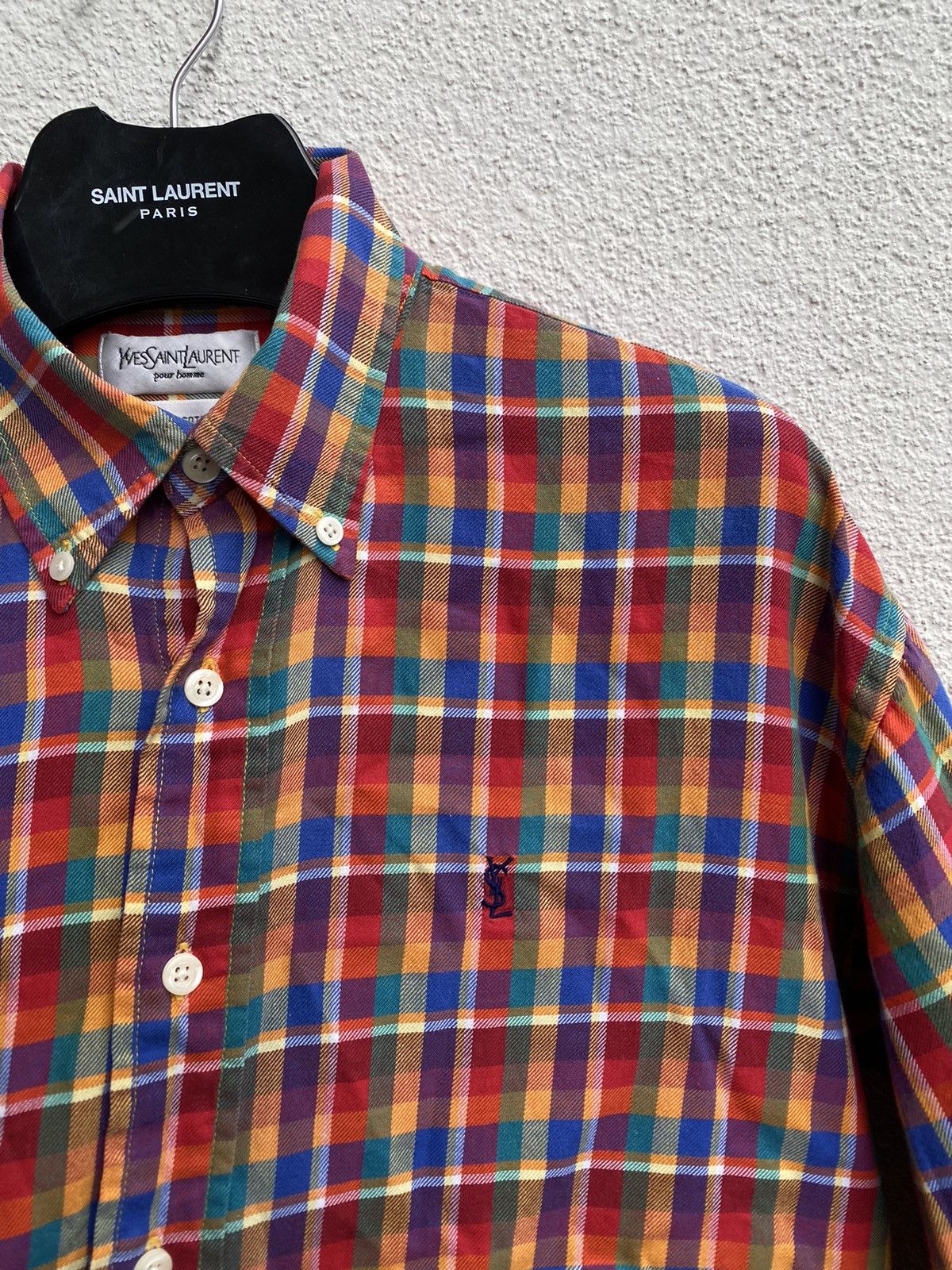 Yves Saint Laurent Multicolor YSL Shirt Cotton Size US M / EU 48-50 / 2 - 9 Thumbnail