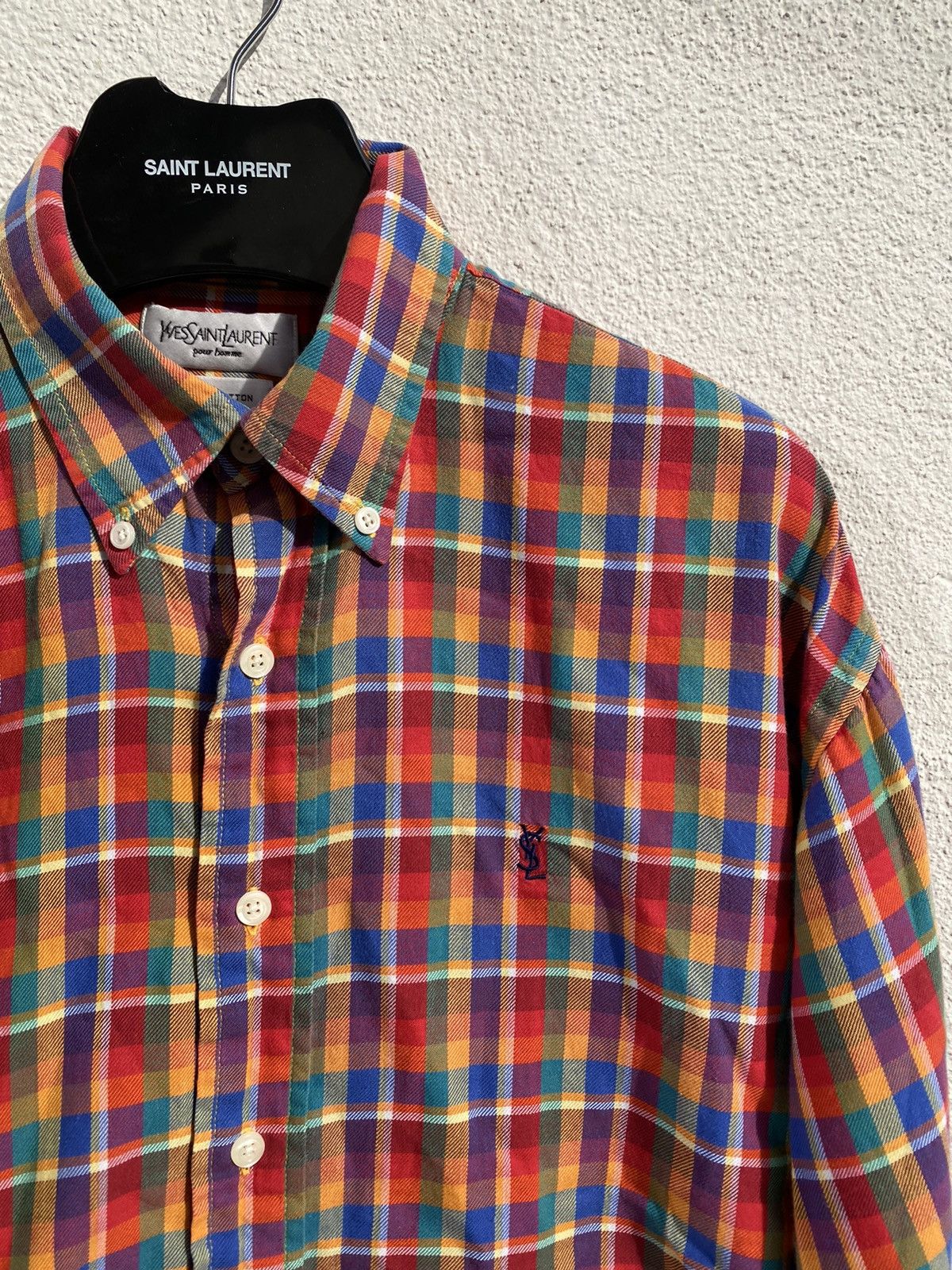 Yves Saint Laurent Multicolor YSL Shirt Cotton Size US M / EU 48-50 / 2 - 3 Thumbnail