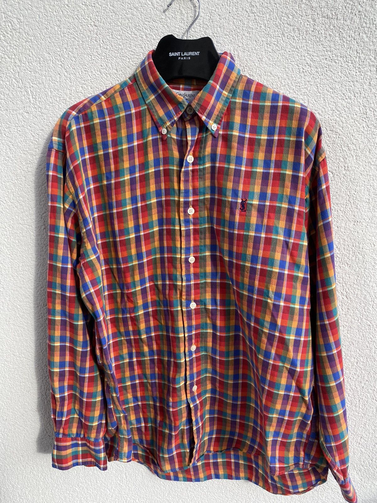 Yves Saint Laurent Multicolor YSL Shirt Cotton Size US M / EU 48-50 / 2 - 14 Thumbnail