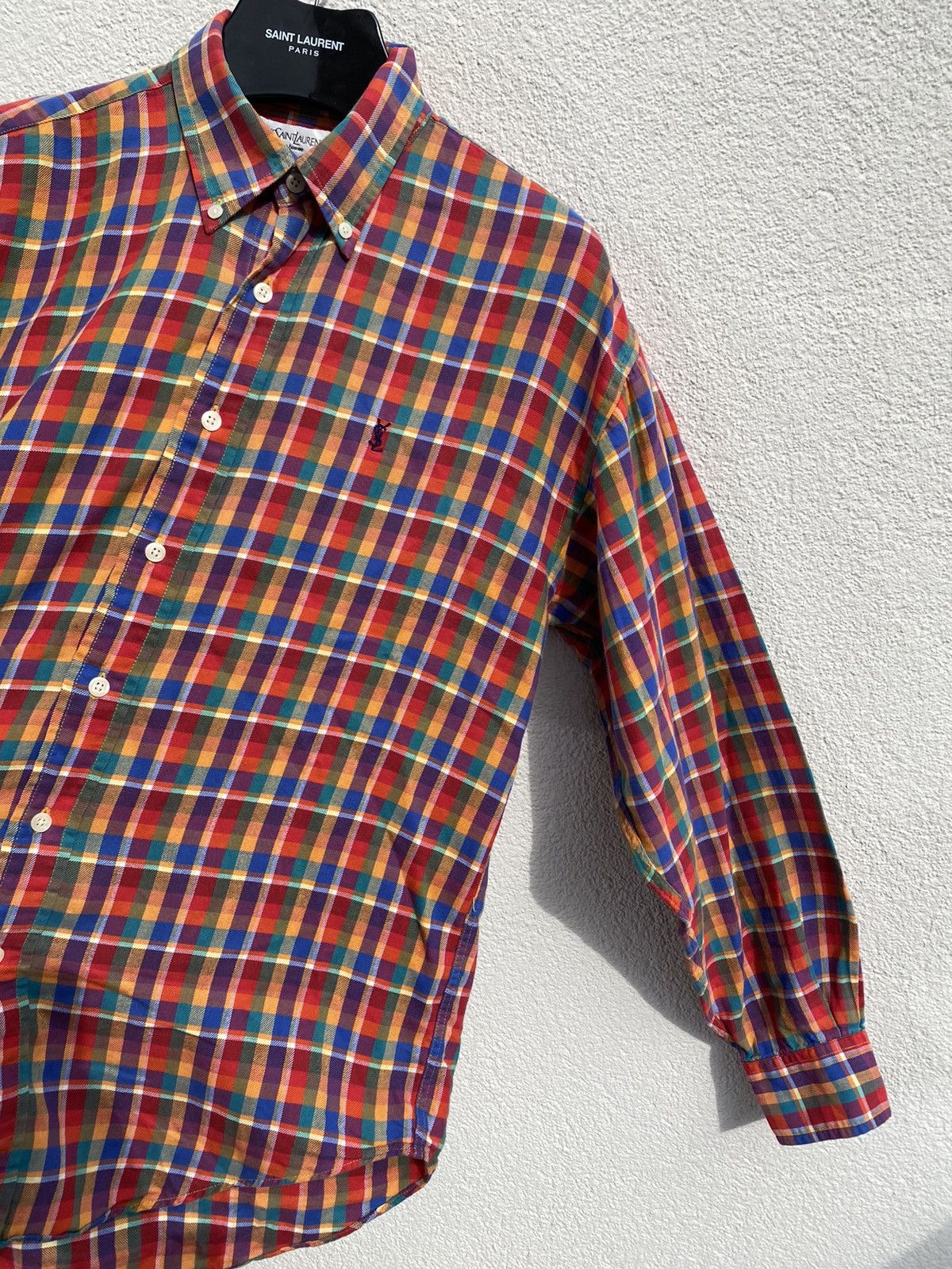 Yves Saint Laurent Multicolor YSL Shirt Cotton Size US M / EU 48-50 / 2 - 16 Thumbnail