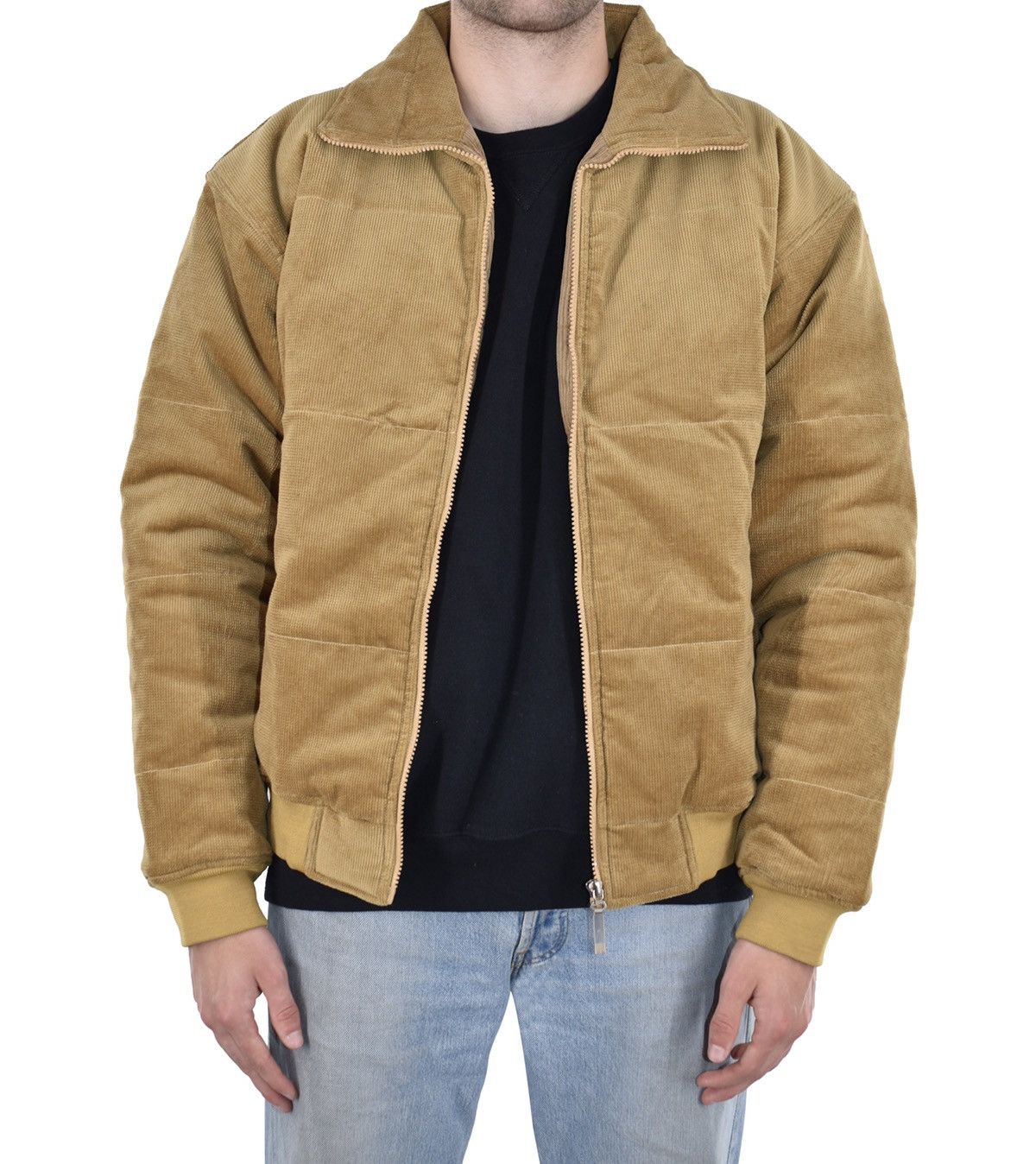 Vintage Corduroy Puffer Jacket Wheat Size US S / EU 44-46 / 1 - 1 Thumbnail