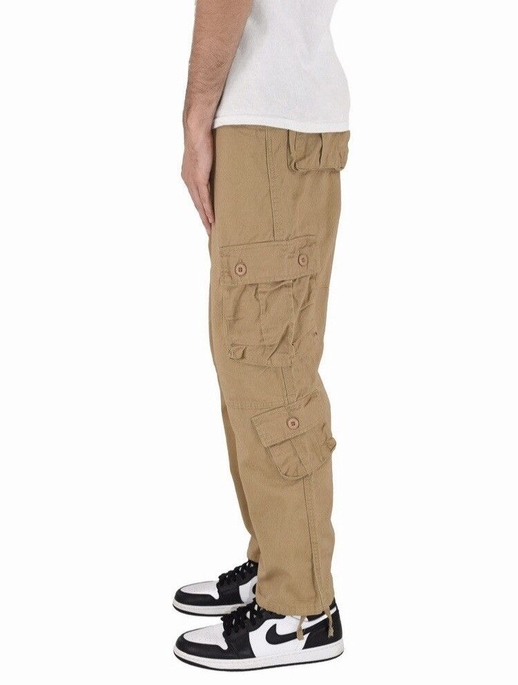 Japanese Brand 8 Pocket Cargo Pants Tan Size US 33 - 3 Thumbnail