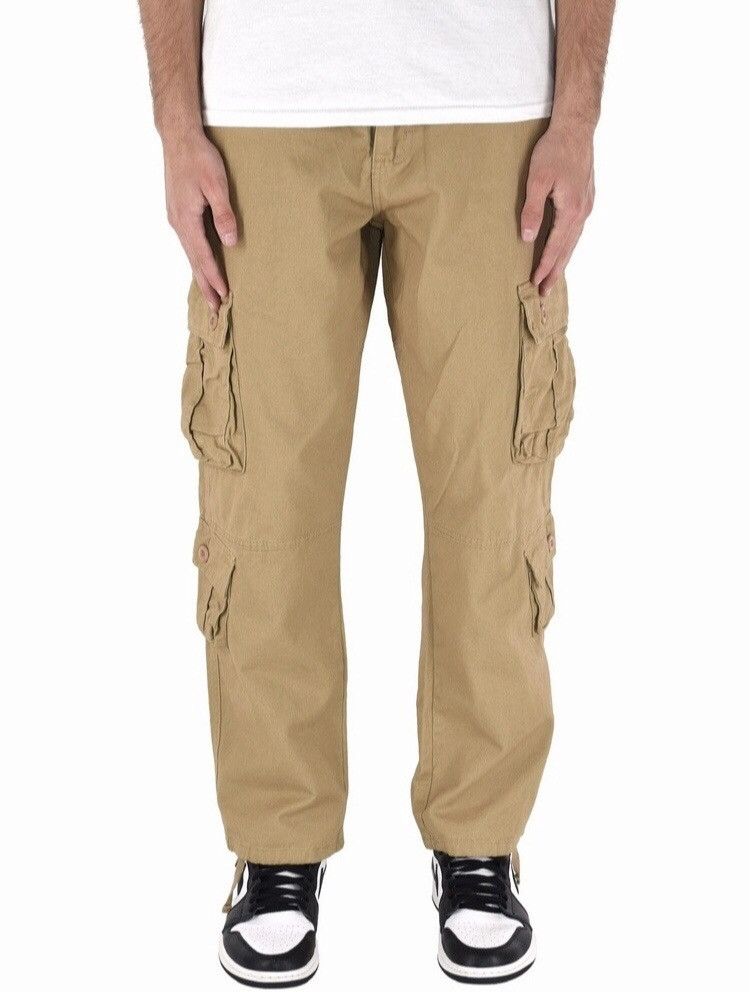 Japanese Brand 8 Pocket Cargo Pants Tan Size US 33 - 2 Thumbnail