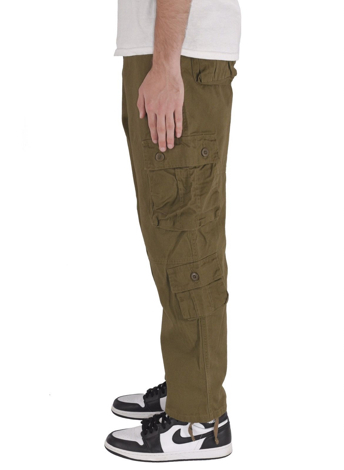 Japanese Brand 8 Pocket Cargo Pants Khaki Size US 42 / EU 58 - 3 Thumbnail