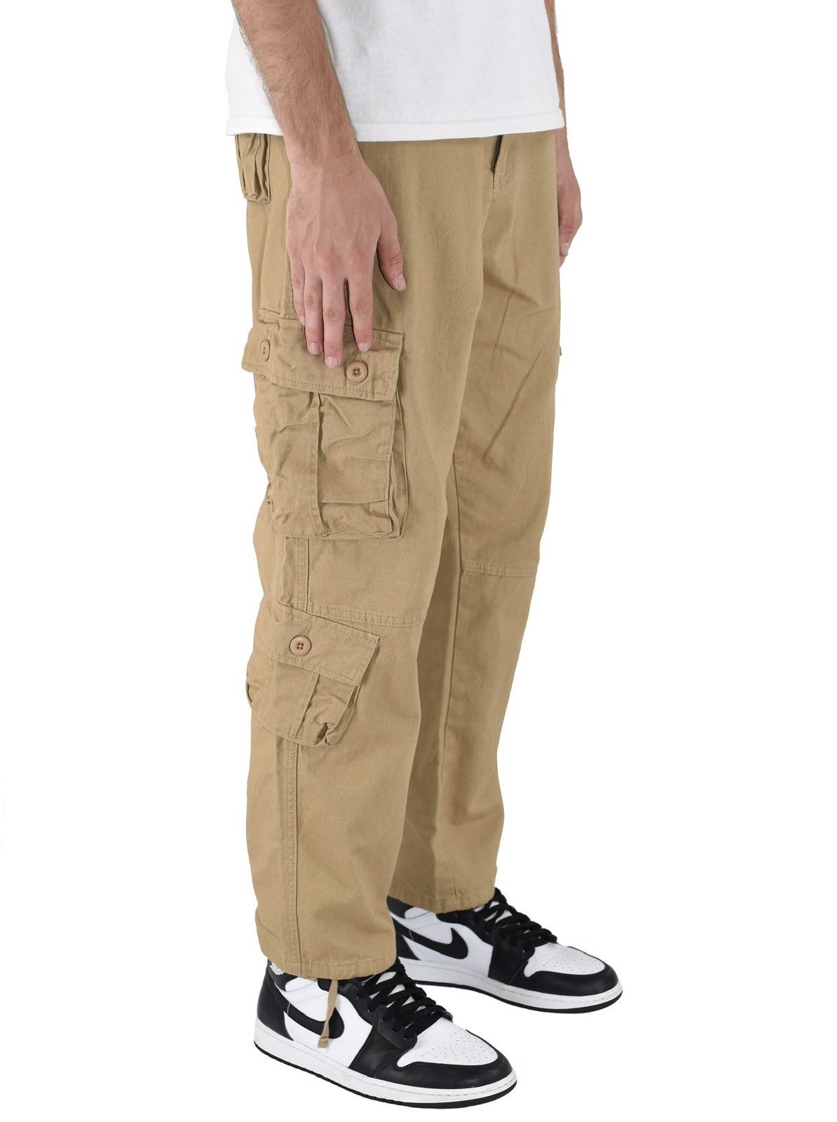 Japanese Brand 8 Pocket Cargo Pants Tan Size US 38 / EU 54 - 1 Thumbnail