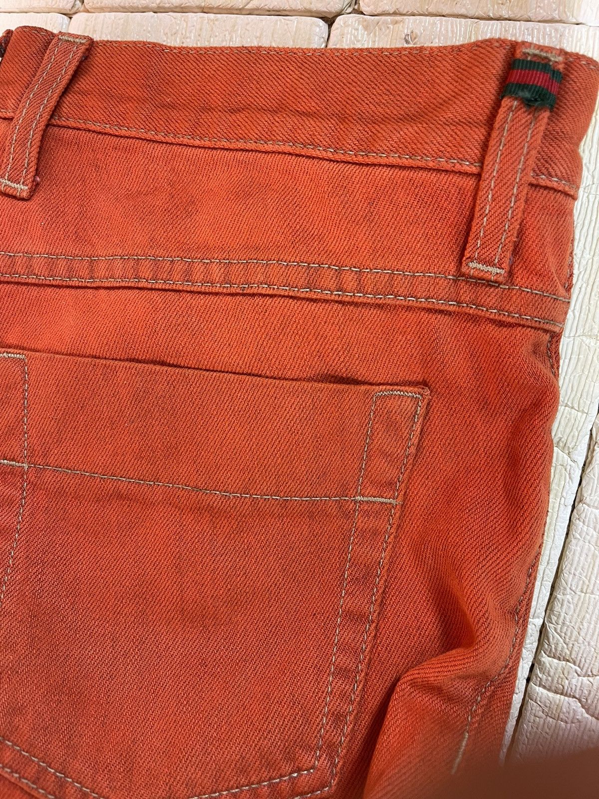 Gucci Rare!! Gucci Orange Skinny Denim / Nice Colour Size US 31 - 3 Thumbnail