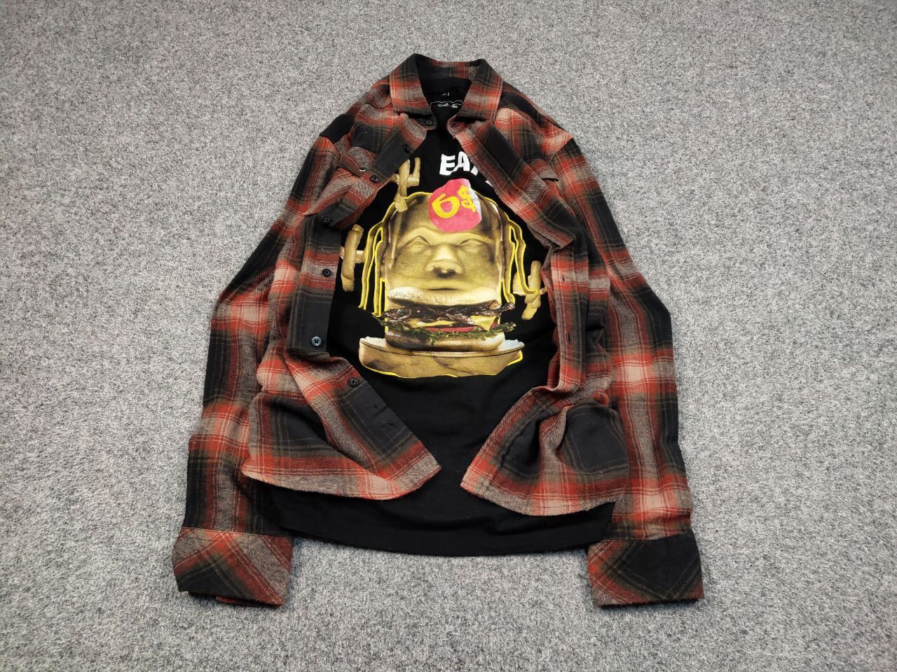 Flannel Vintage Flannel Shirt Checkered Travis Scott Style Hype Size US L / EU 52-54 / 3 - 2 Thumbnail