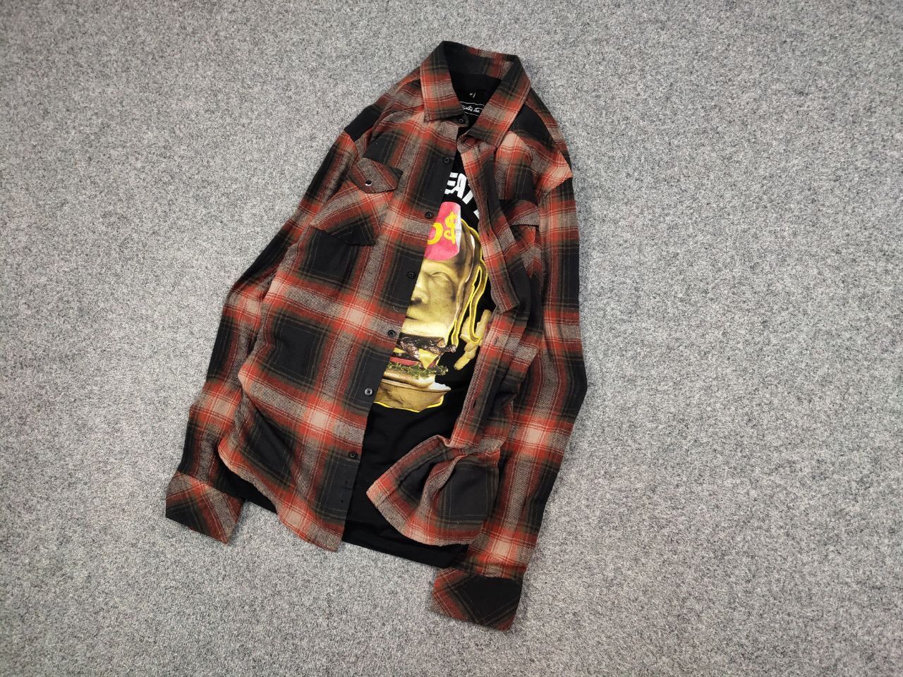 Flannel Vintage Flannel Shirt Checkered Travis Scott Style Hype Size US L / EU 52-54 / 3 - 6 Thumbnail