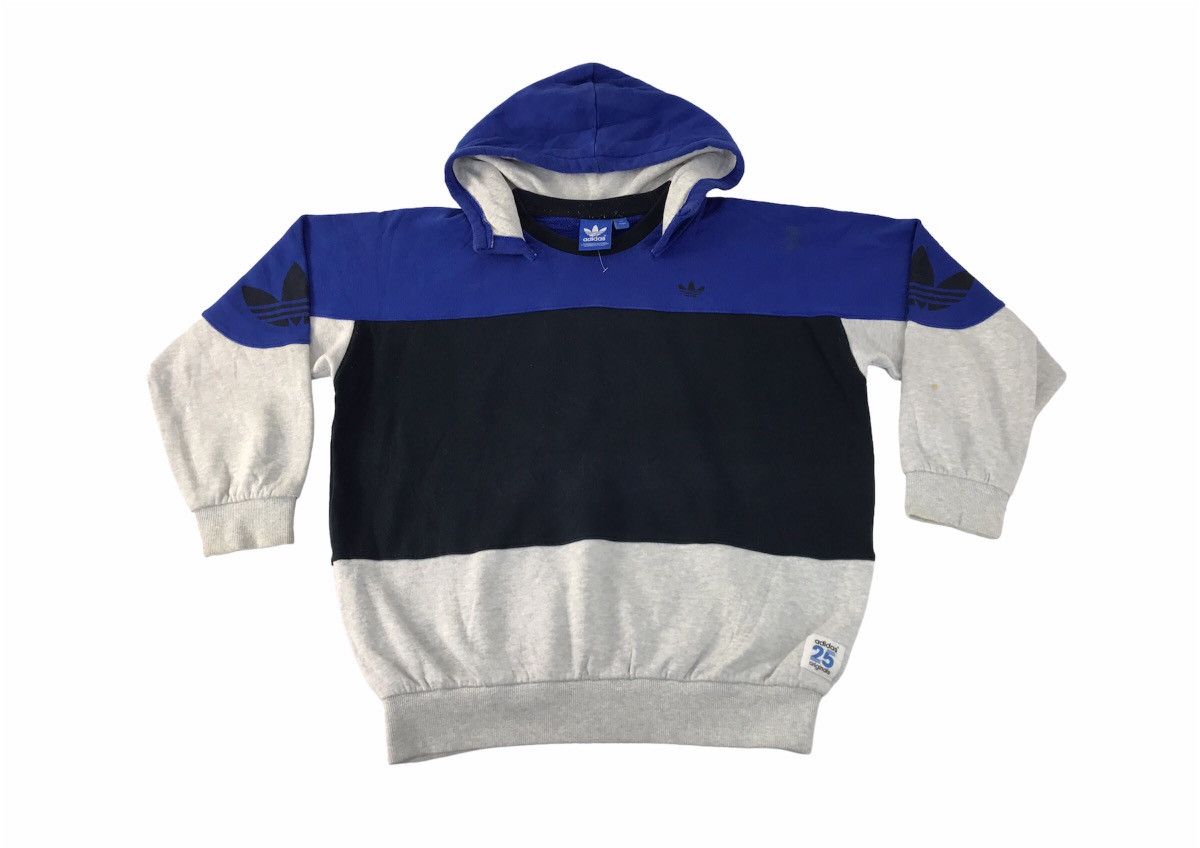 Adidas Adidas Colour Block 3 Stripes Hoodies Spell Out Size US L / EU 52-54 / 3 - 3 Thumbnail