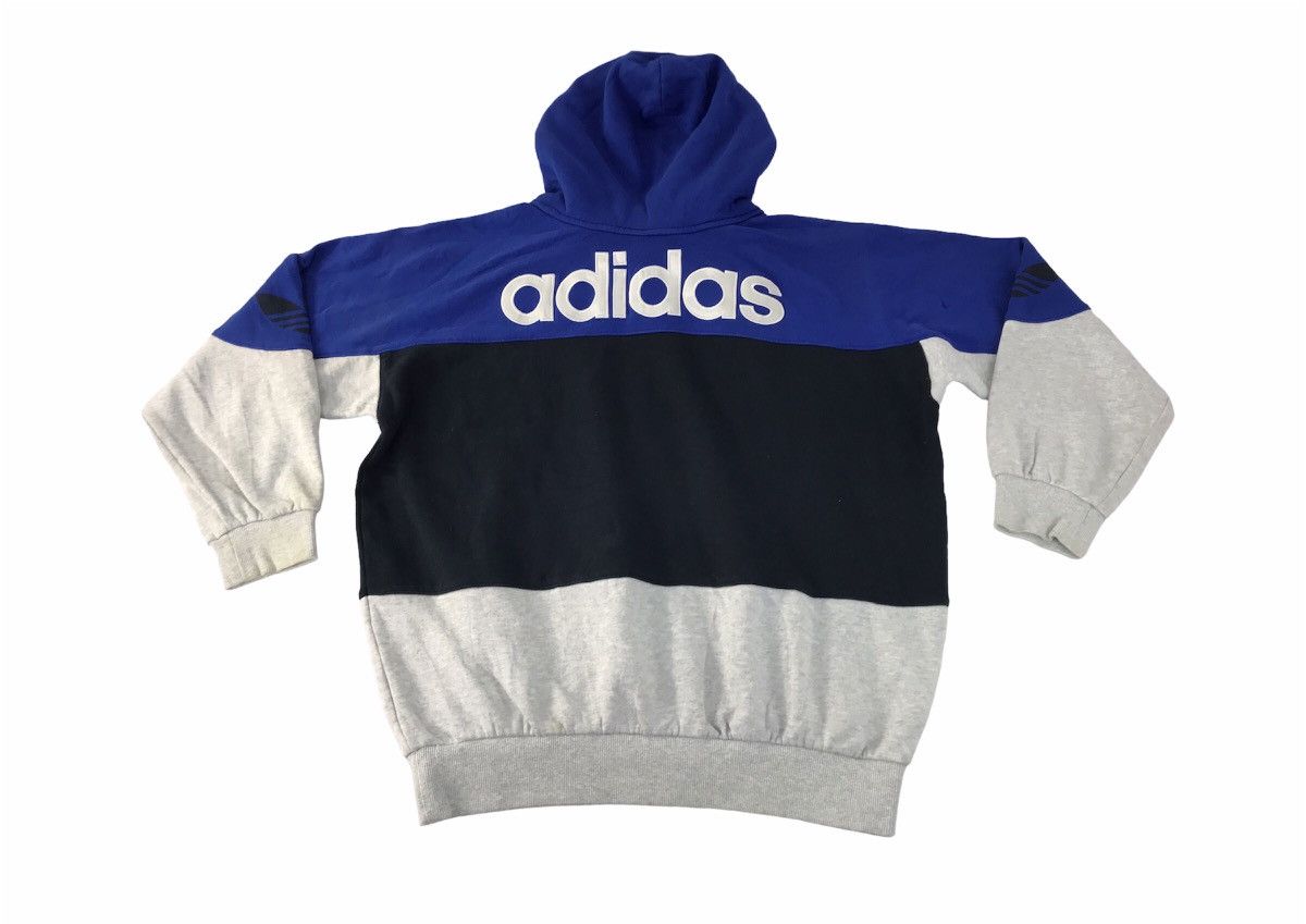Adidas Adidas Colour Block 3 Stripes Hoodies Spell Out Size US L / EU 52-54 / 3 - 1 Thumbnail