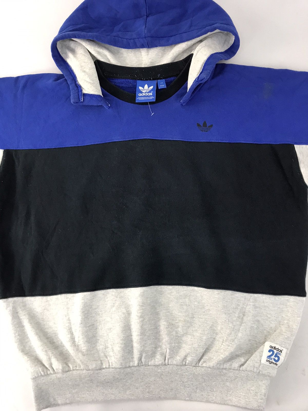Adidas Adidas Colour Block 3 Stripes Hoodies Spell Out Size US L / EU 52-54 / 3 - 4 Thumbnail