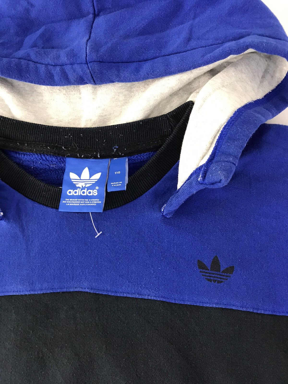 Adidas Adidas Colour Block 3 Stripes Hoodies Spell Out Size US L / EU 52-54 / 3 - 5 Thumbnail