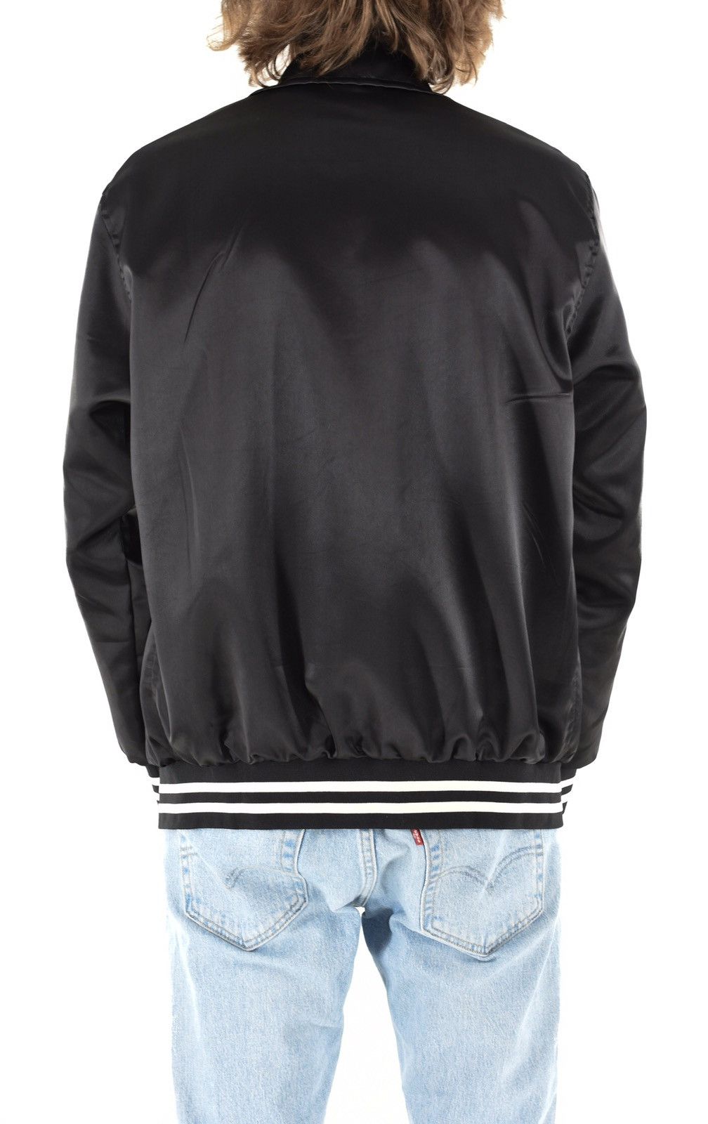 Vintage Satin Baseball Jacket Black Size US XS / EU 42 / 0 - 2 Thumbnail