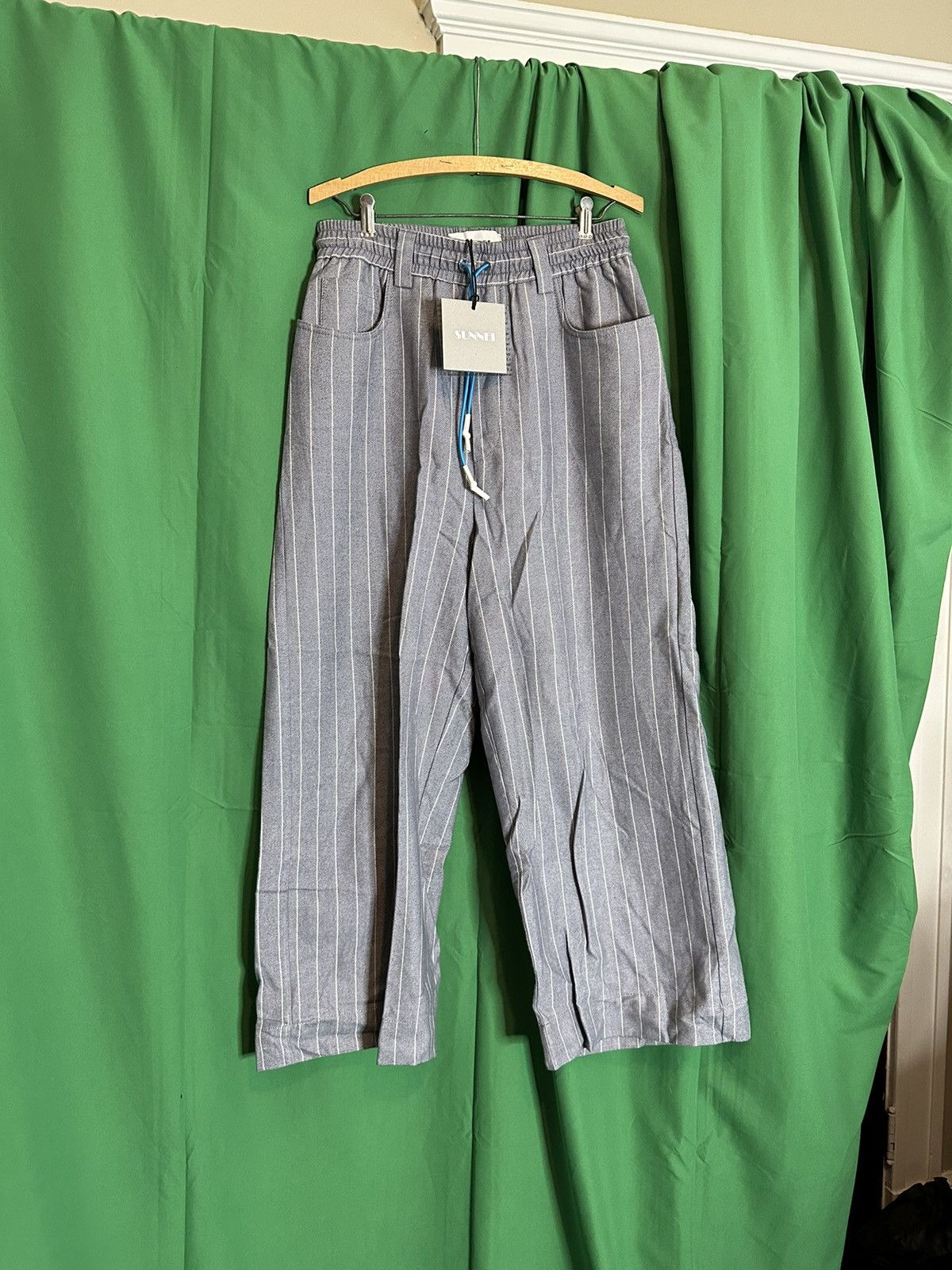 Sunnei Wide leg striped flannel pants NWT Size US 30 / EU 46 - 1 Thumbnail
