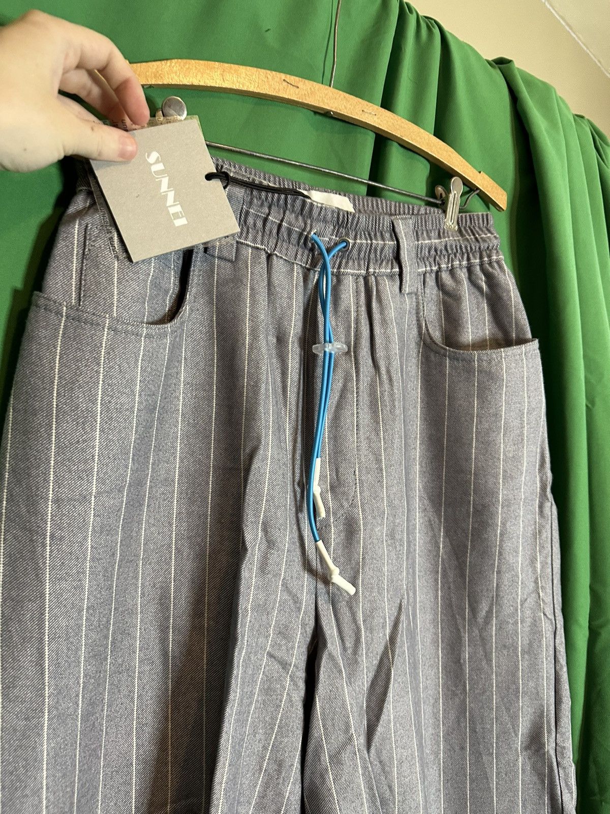 Sunnei Wide leg striped flannel pants NWT Size US 30 / EU 46 - 2 Thumbnail