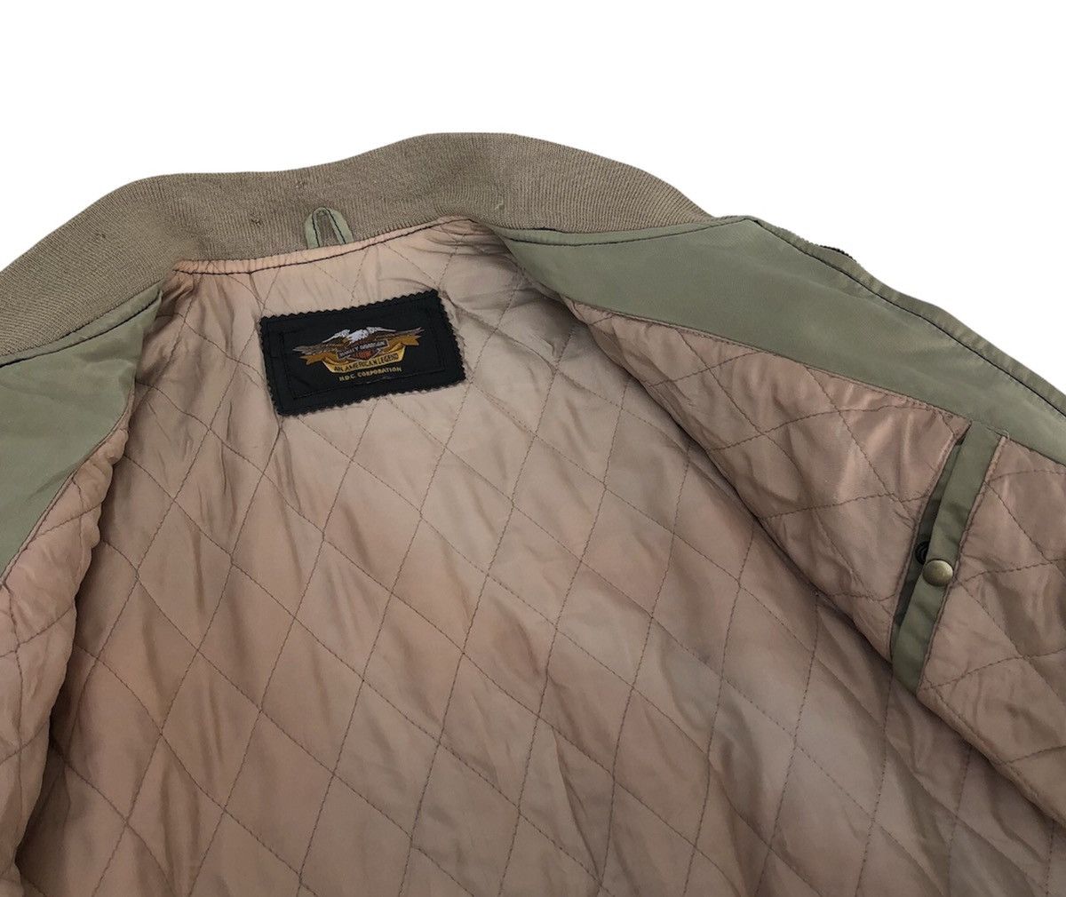Harley Davidson 🔥90s Harley Davidson Motorcycle Bombers Mix Leather Jacket Size US M / EU 48-50 / 2 - 13 Thumbnail