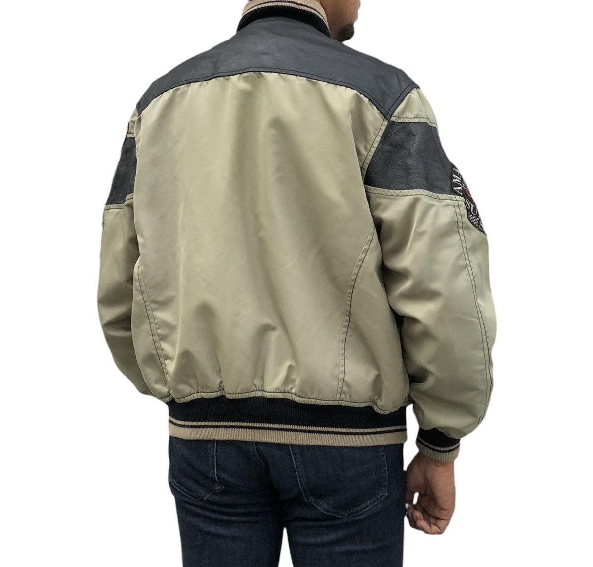 Harley Davidson 🔥90s Harley Davidson Motorcycle Bombers Mix Leather Jacket Size US M / EU 48-50 / 2 - 6 Thumbnail
