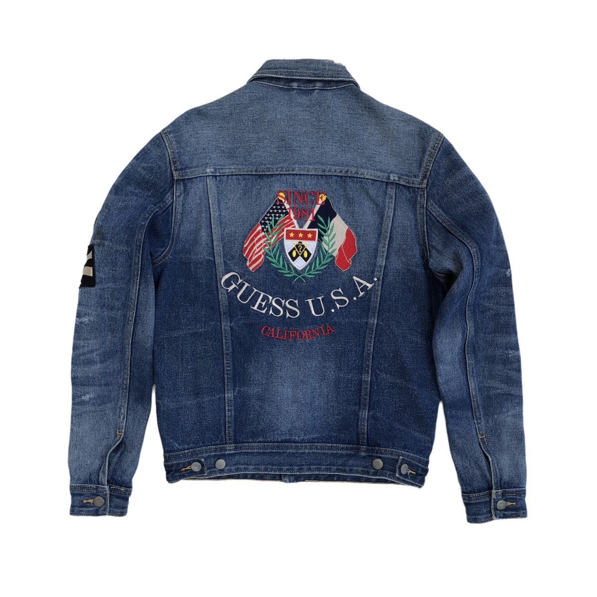 Guess 🔥GUESS Men’s Dillon Heritage Denim Trucker Jacket Size US S / EU 44-46 / 1 - 10 Thumbnail