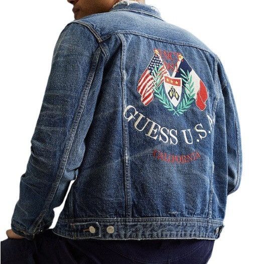 Guess 🔥GUESS Men’s Dillon Heritage Denim Trucker Jacket Size US S / EU 44-46 / 1 - 2 Thumbnail