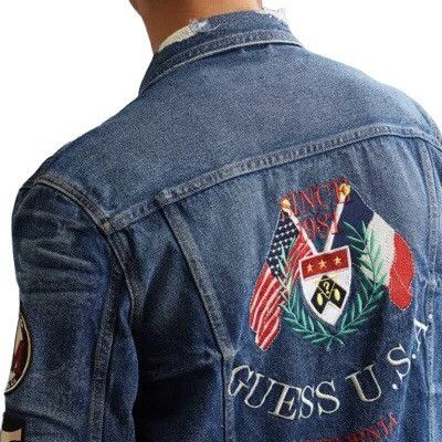 Guess 🔥GUESS Men’s Dillon Heritage Denim Trucker Jacket Size US S / EU 44-46 / 1 - 3 Thumbnail