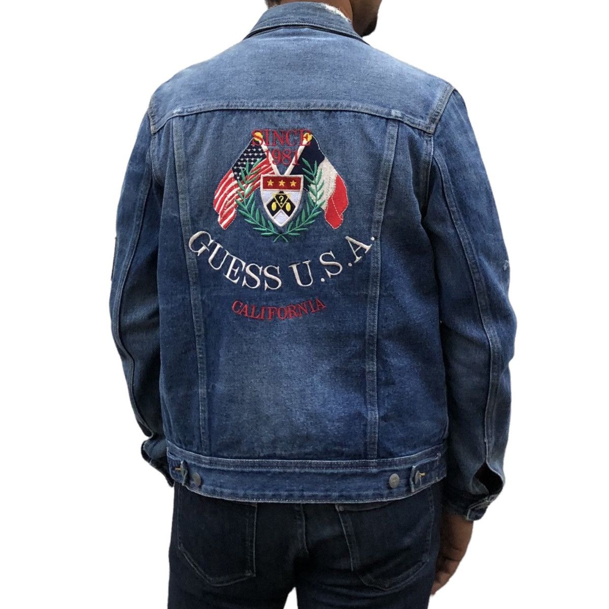 Guess 🔥GUESS Men’s Dillon Heritage Denim Trucker Jacket Size US S / EU 44-46 / 1 - 5 Thumbnail