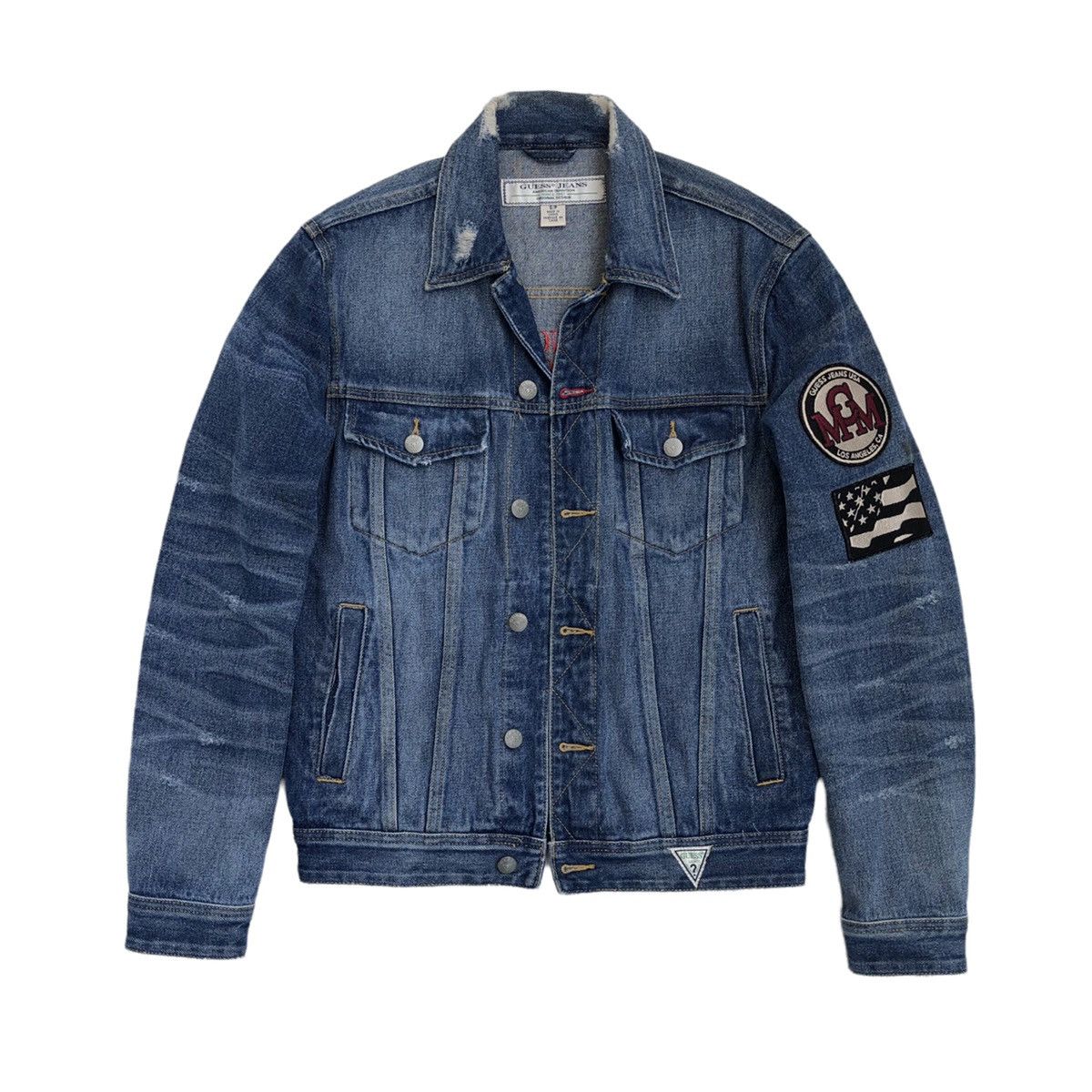 Guess 🔥GUESS Men’s Dillon Heritage Denim Trucker Jacket Size US S / EU 44-46 / 1 - 7 Thumbnail
