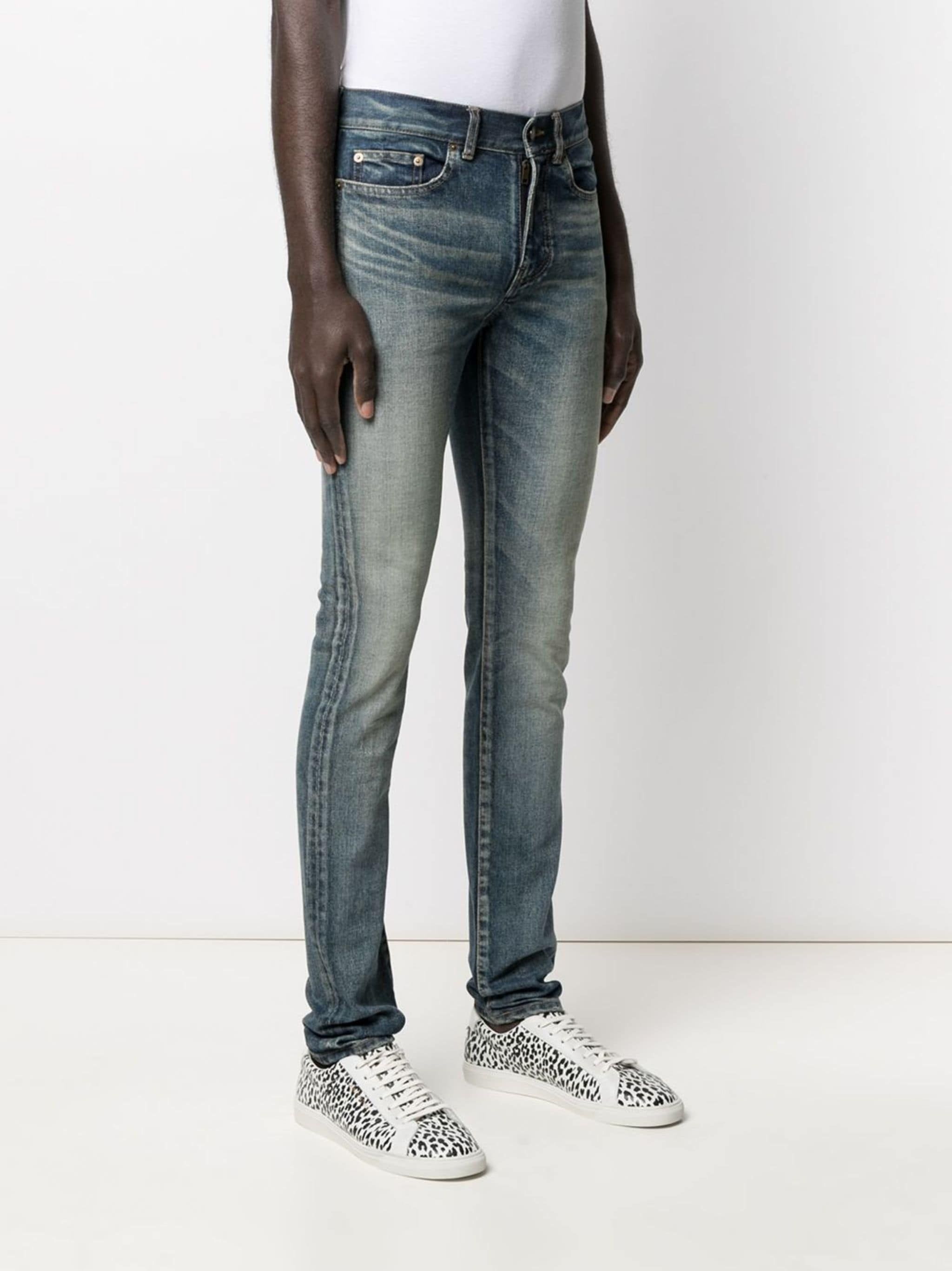 Saint Laurent D24 Washed Blue Denim Jeans