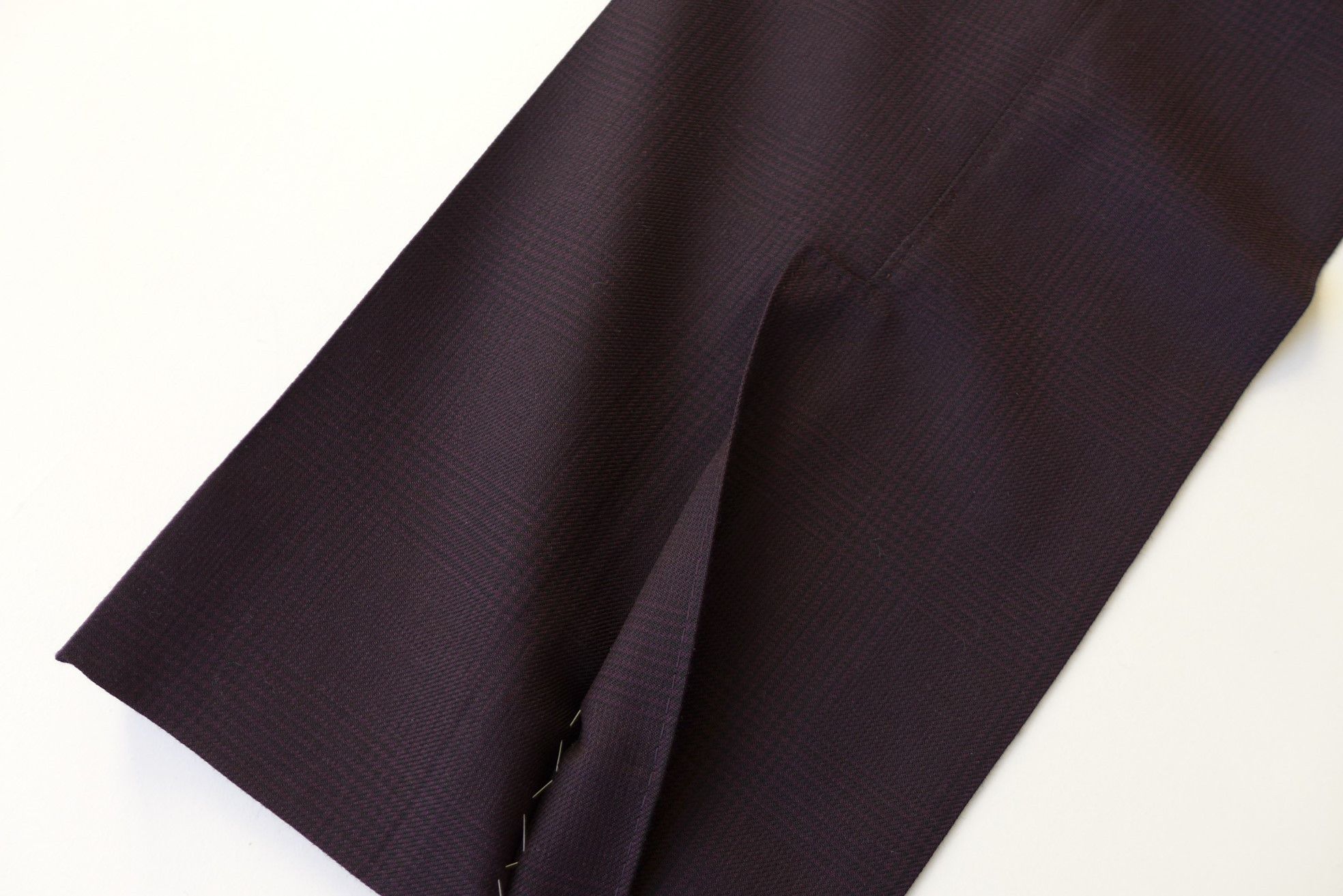 Maison Margiela Margiela FW17 Wide Leg Trousers - Purple Check Virgin Wool Size US 32 / EU 48 - 15 Thumbnail