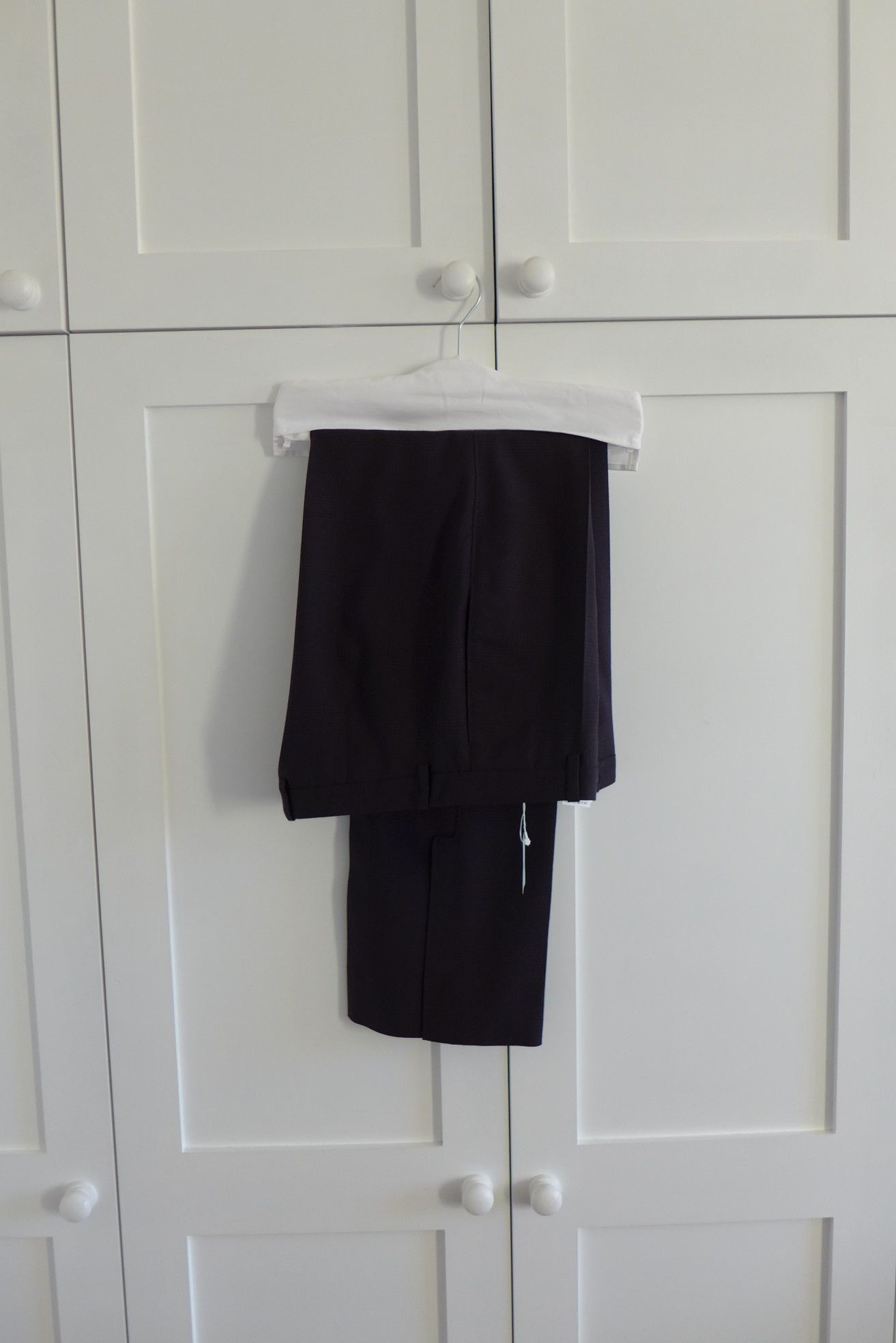 Maison Margiela Margiela FW17 Wide Leg Trousers - Purple Check Virgin Wool Size US 32 / EU 48 - 4 Thumbnail